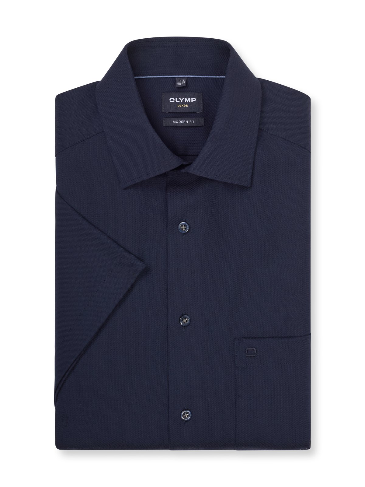 Hemd Herren Marine – OLYMP Luxor Modern Fit, Detailansicht