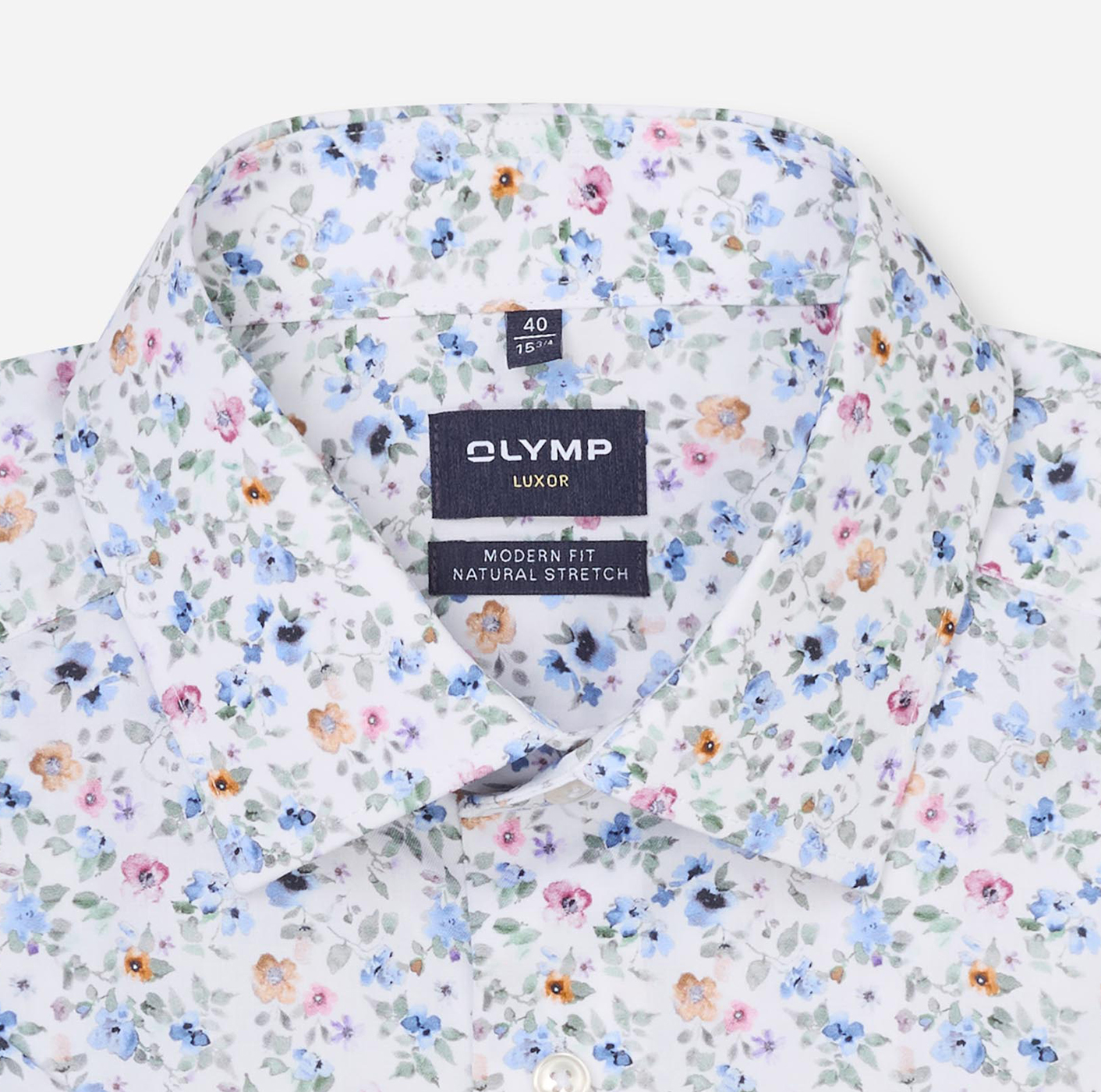 Hemd Herren Weiß – OLYMP Luxor Modern Fit, Detailansicht