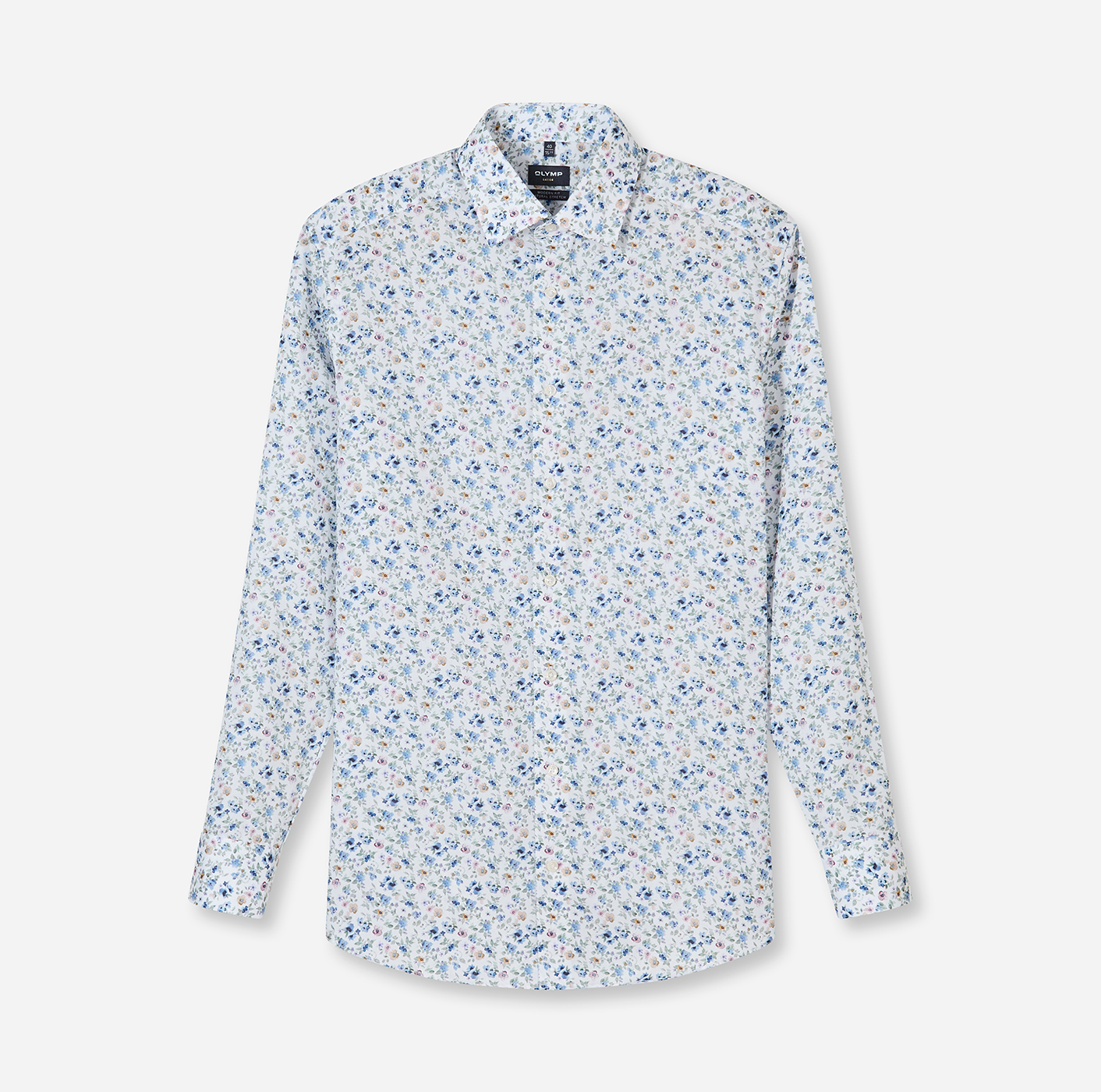Hemd Herren Weiß – OLYMP Luxor Modern Fit Extra langer Arm, Detailansicht