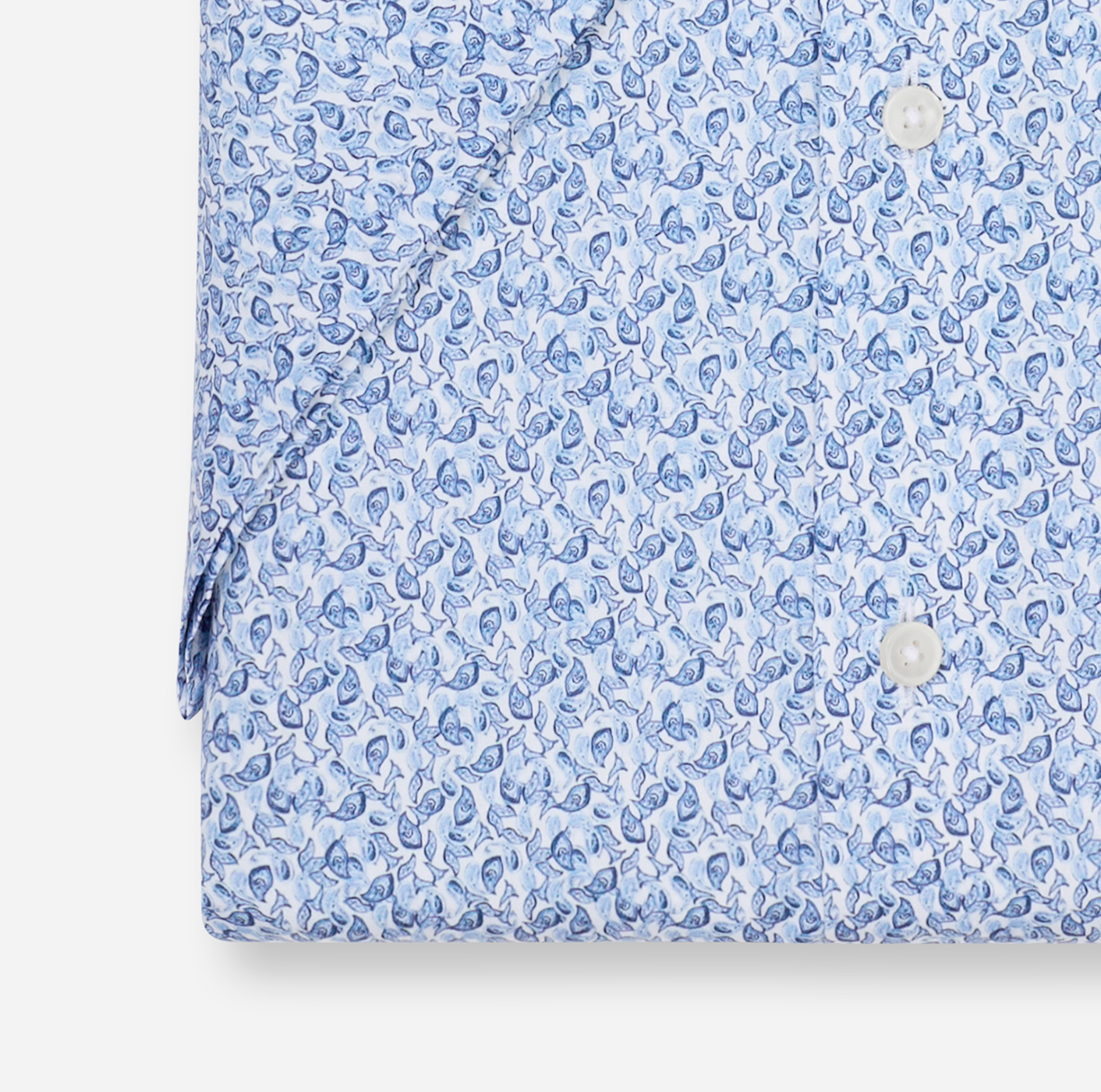 Hemd Herren Bleu – OLYMP Luxor Modern Fit, Detailansicht