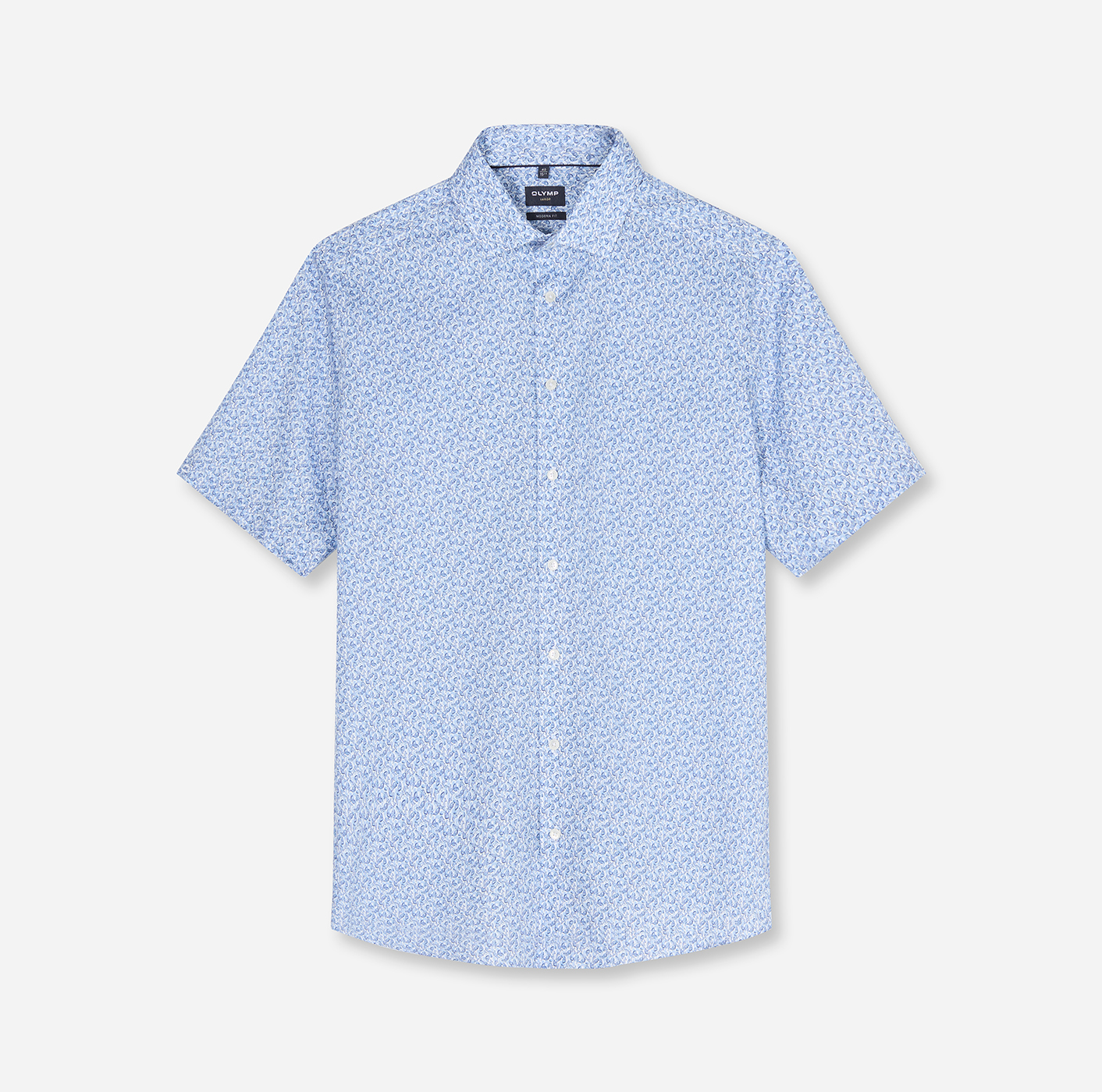 Hemd Herren Bleu – OLYMP Luxor Modern Fit, Detailansicht