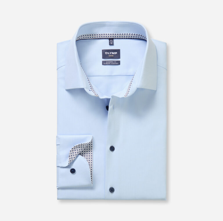 Hemd Herren Bleu – OLYMP Luxor 24/Seven Modern Fit