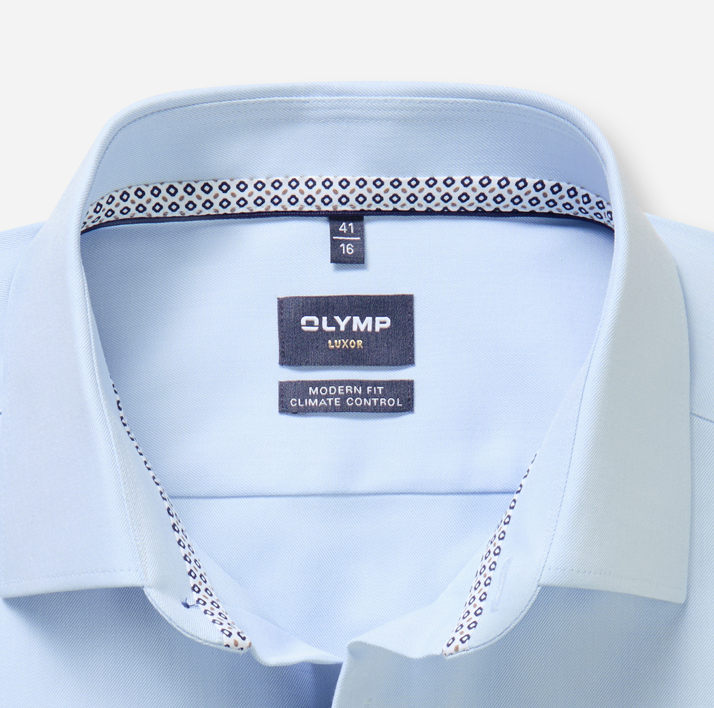 Hemd Herren Bleu – OLYMP Luxor 24/Seven Modern Fit, Detailansicht
