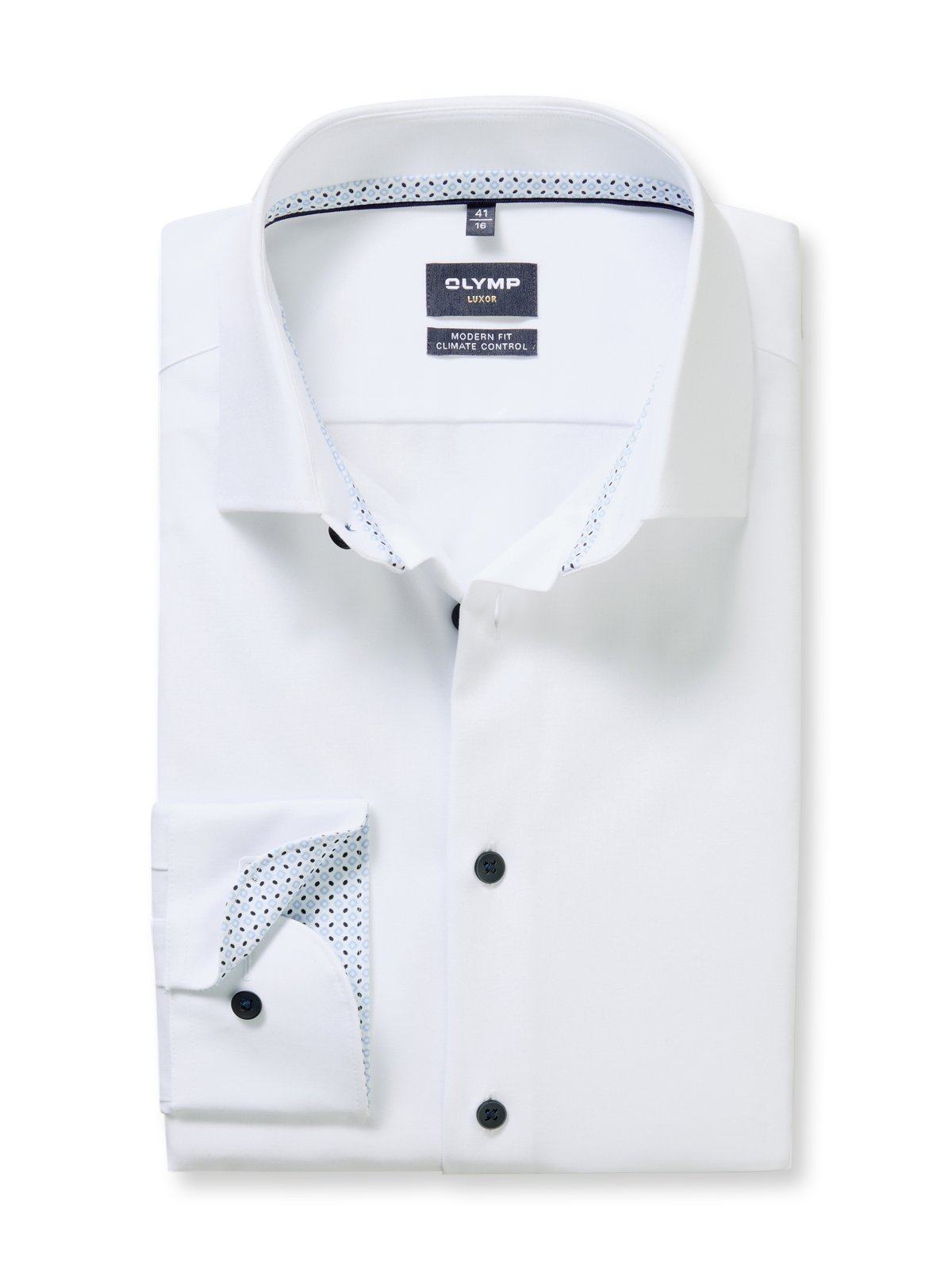 Hemd Herren Weiß – OLYMP Luxor 24/Seven Modern Fit, Detailansicht