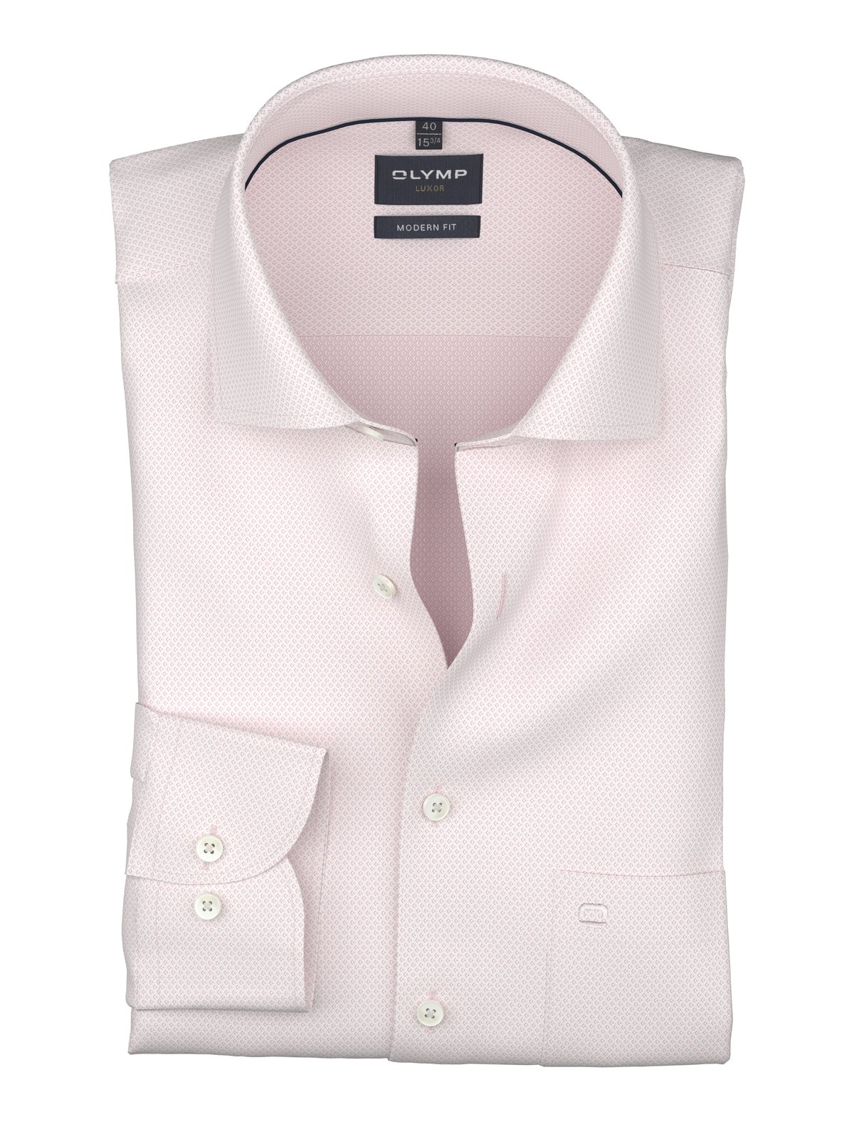 Hemd Herren Hellrosé – OLYMP Luxor Modern Fit, Detailansicht