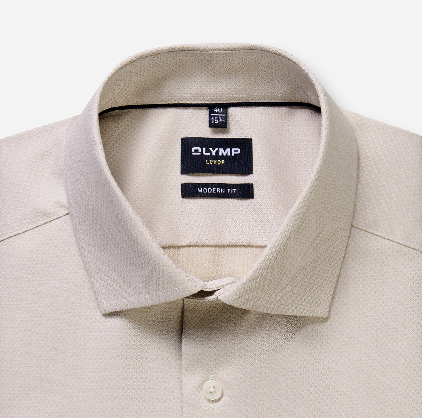 Hemd Herren Natur – OLYMP Luxor Modern Fit, Detailansicht