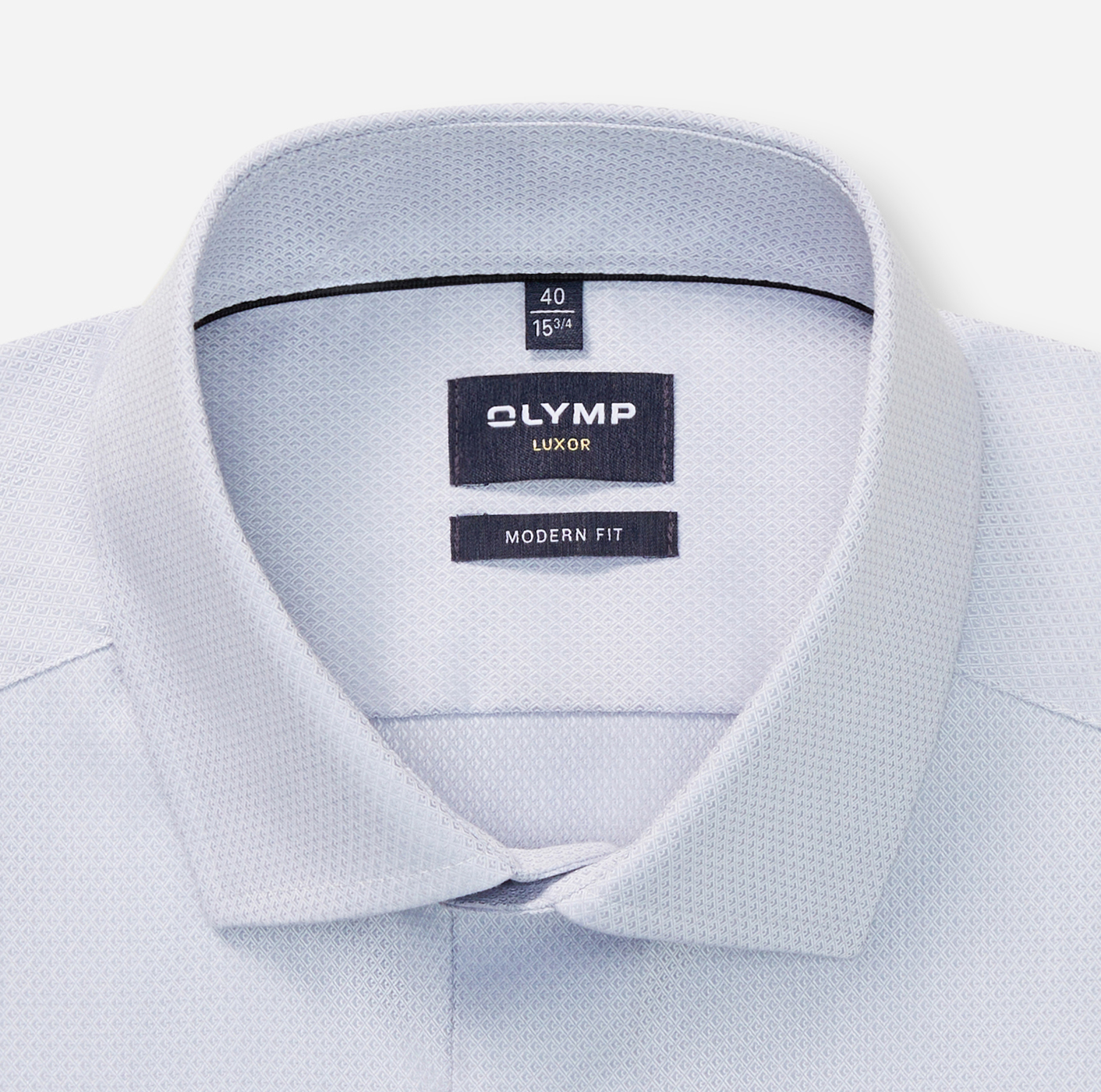 Hemd Herren Silbergrau – OLYMP Luxor Modern Fit, Detailansicht