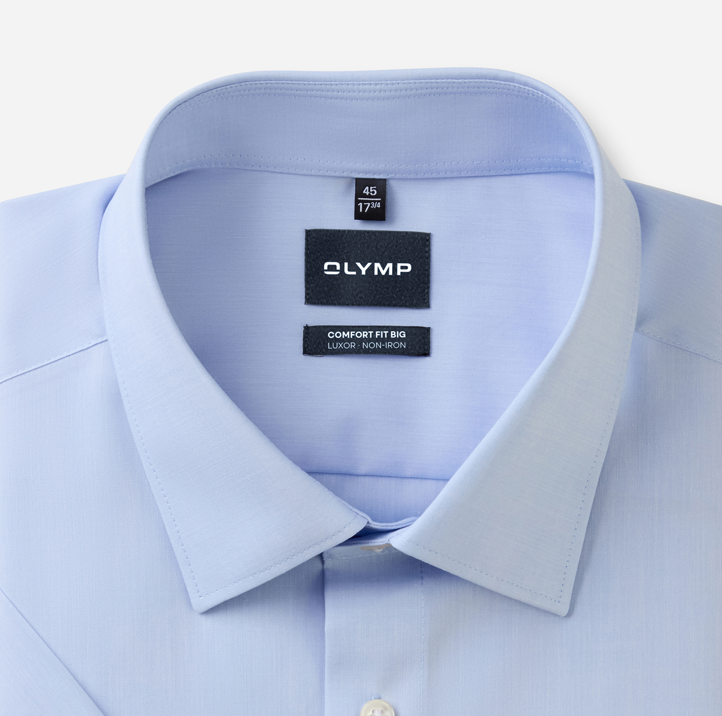 Hemd Herren Bleu – OLYMP Luxor Comfort Fit Big, Detailansicht