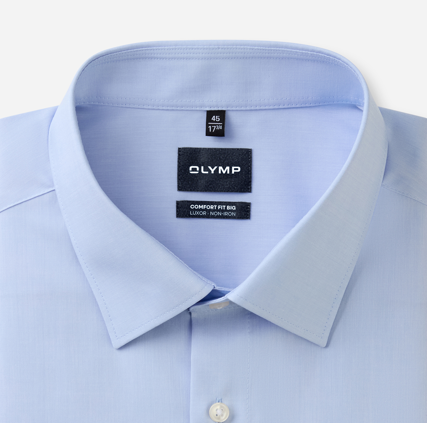 Hemd Herren Bleu – OLYMP Luxor Comfort Fit Big, Detailansicht
