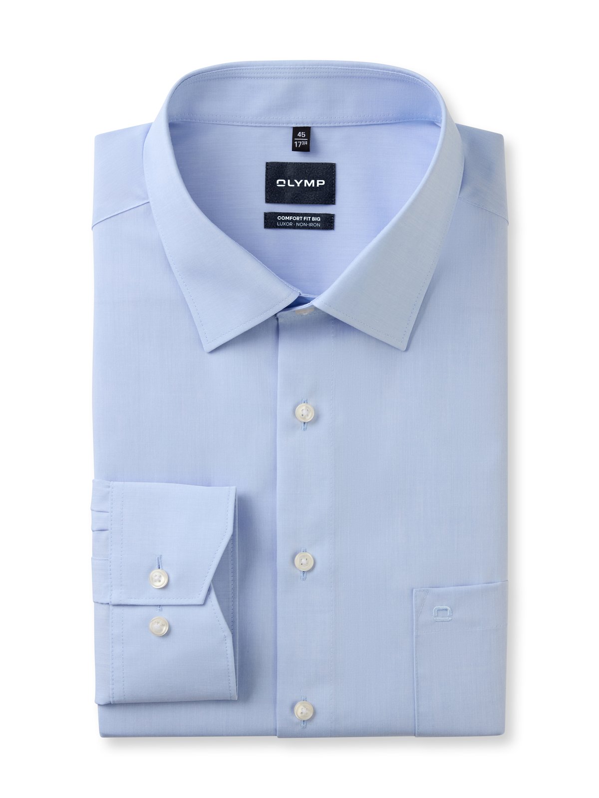 Hemd Herren Bleu – OLYMP Luxor Comfort Fit Big, Detailansicht