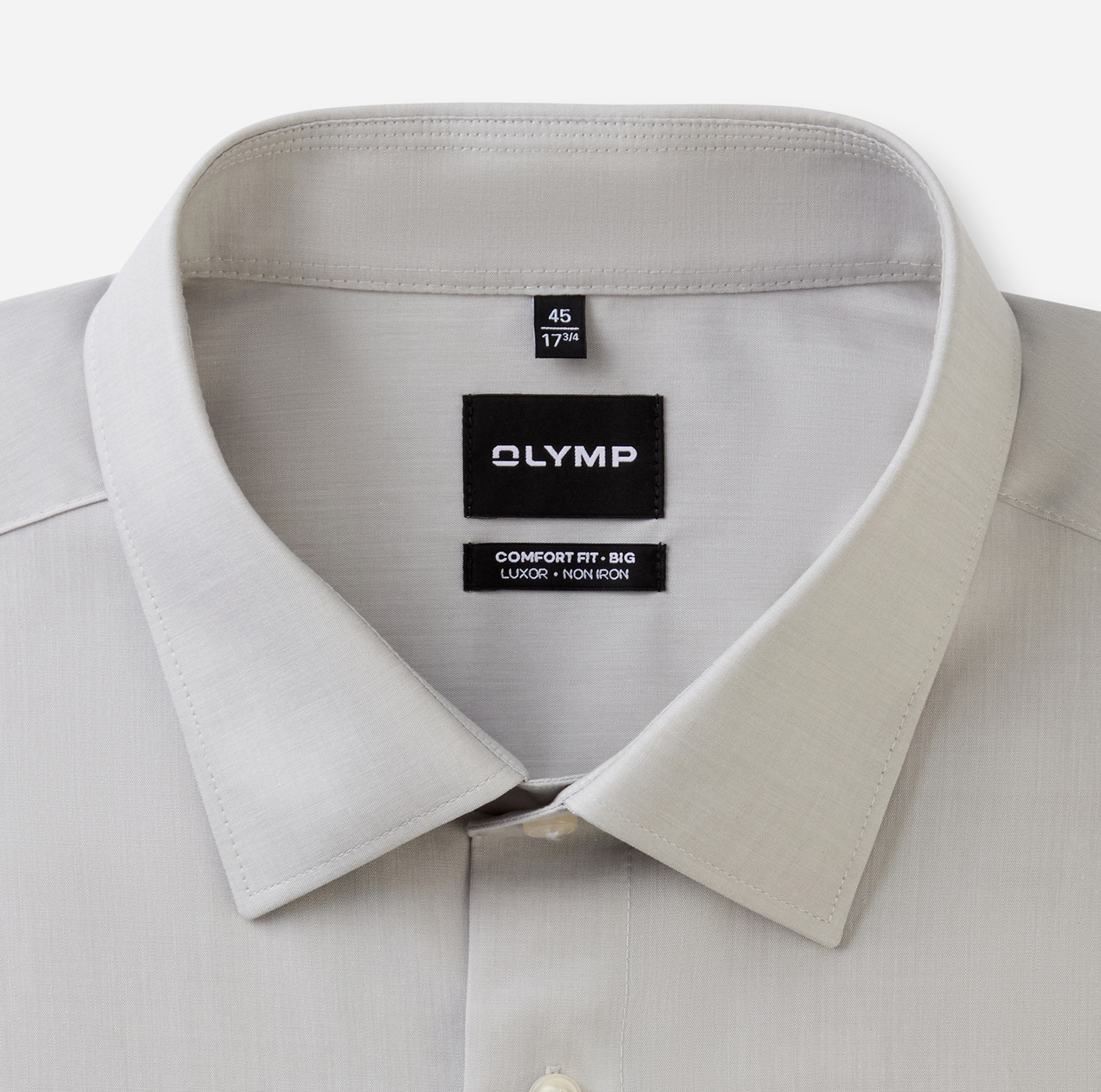Hemd Herren Silbergrau – OLYMP Luxor Comfort Fit Big, Detailansicht