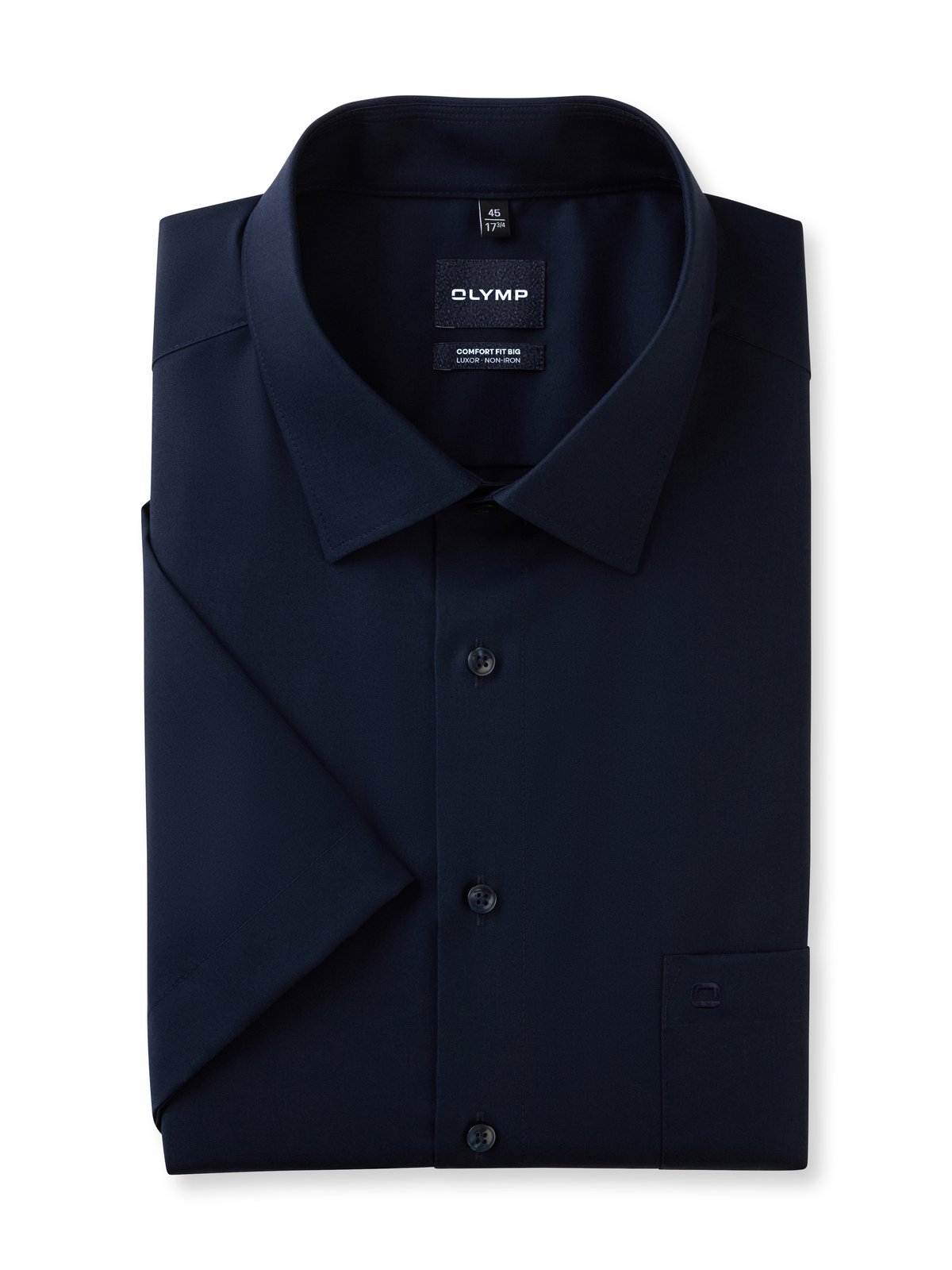 Hemd Herren Kobalt – OLYMP Luxor Comfort Fit Big, Detailansicht