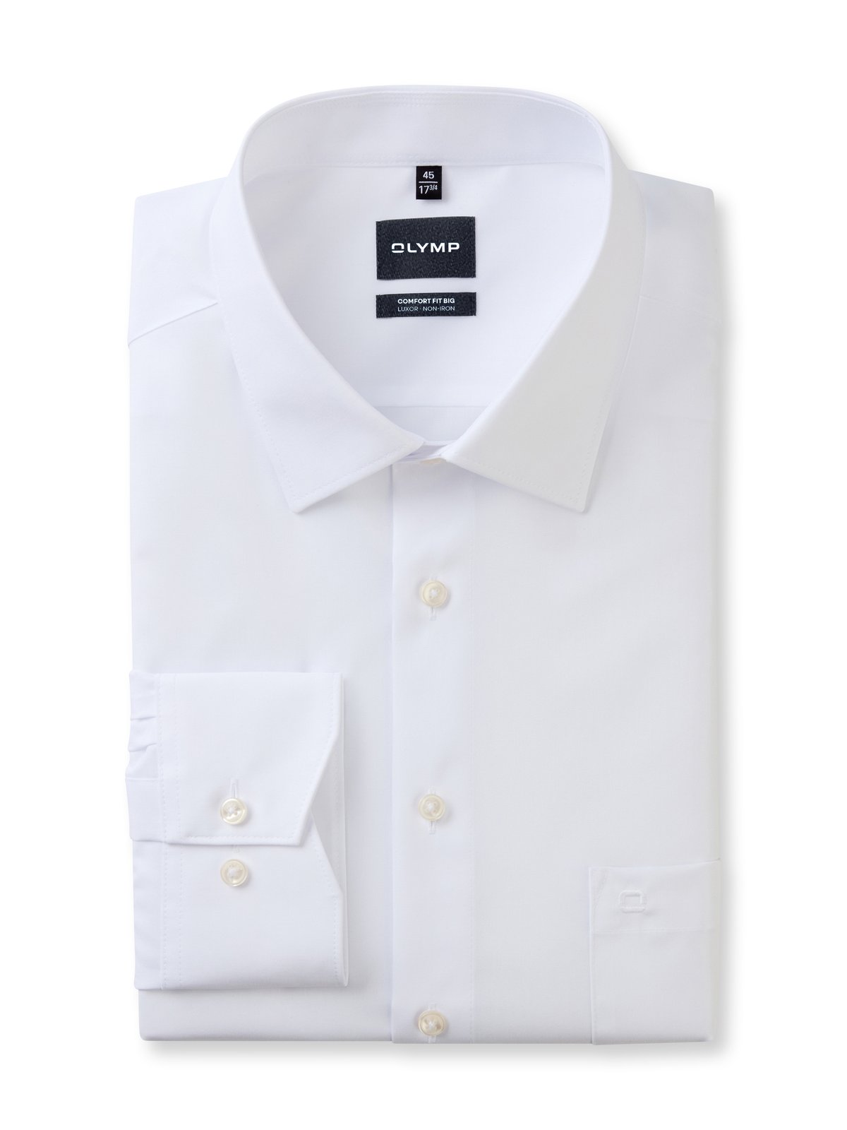 Hemd Herren Weiß – OLYMP Luxor Comfort Fit Big, Detailansicht