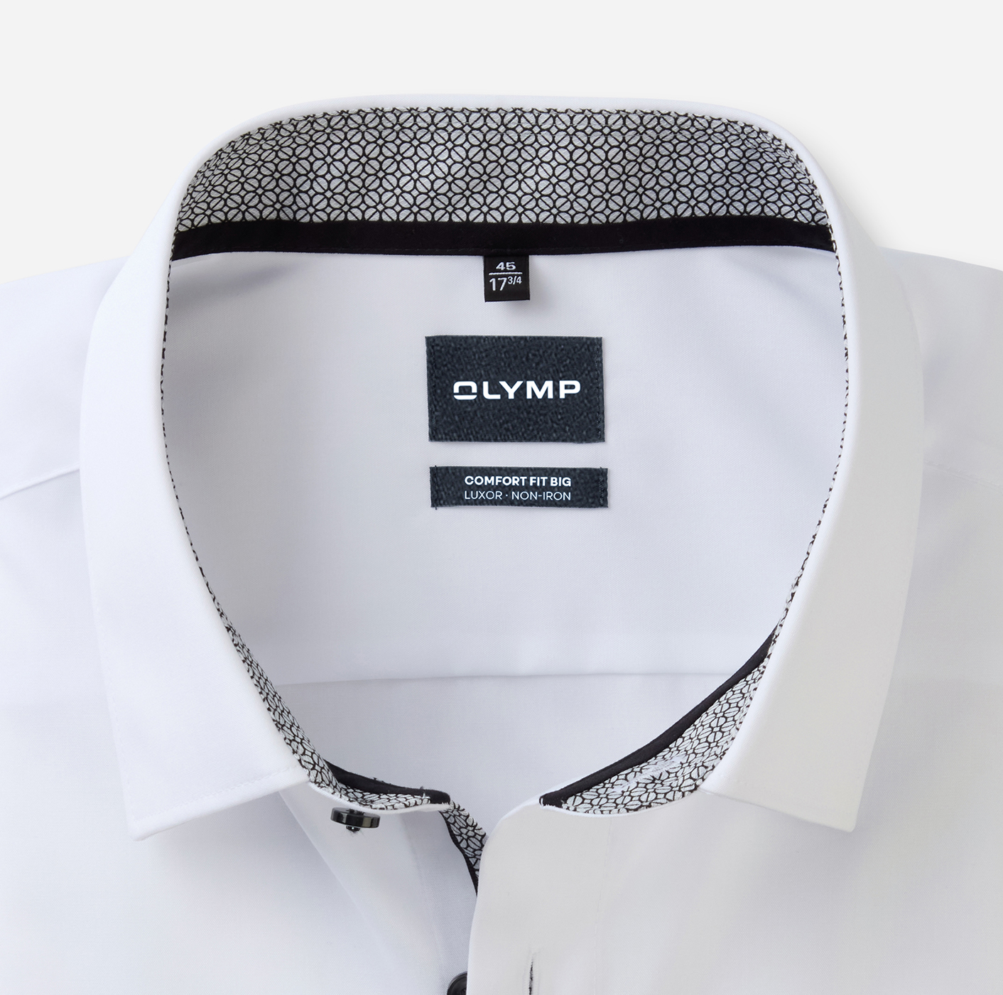 Hemd Herren Anthrazit – OLYMP Luxor Comfort Fit Big, Detailansicht