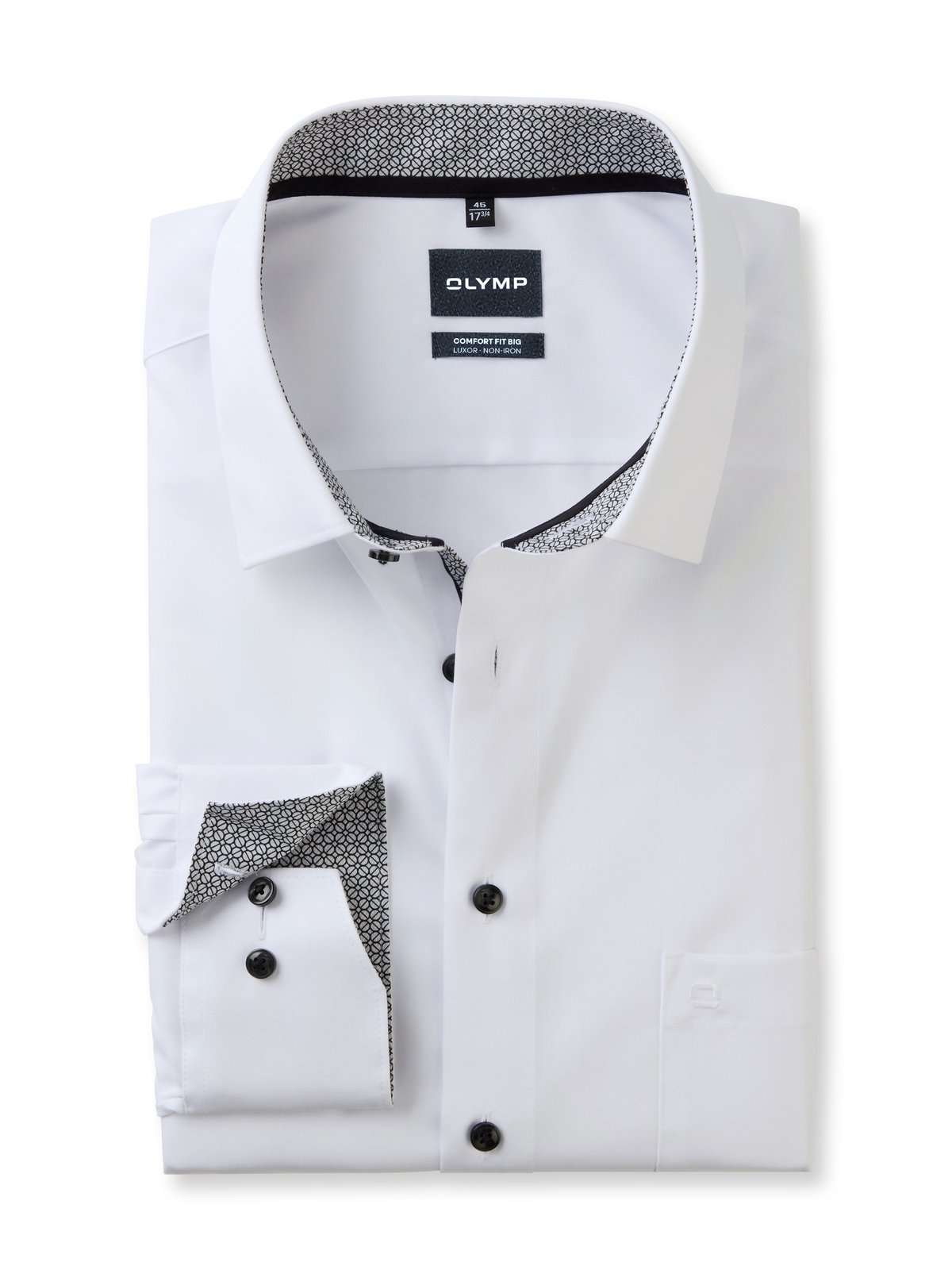 Hemd Herren Anthrazit – OLYMP Luxor Comfort Fit Big, Detailansicht