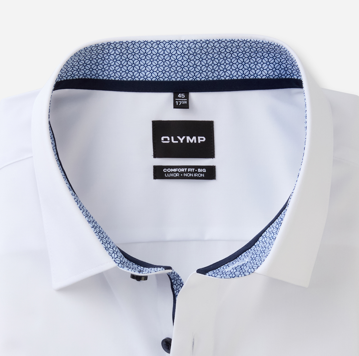 Hemd Herren Weiß – OLYMP Luxor Comfort Fit Big, Detailansicht