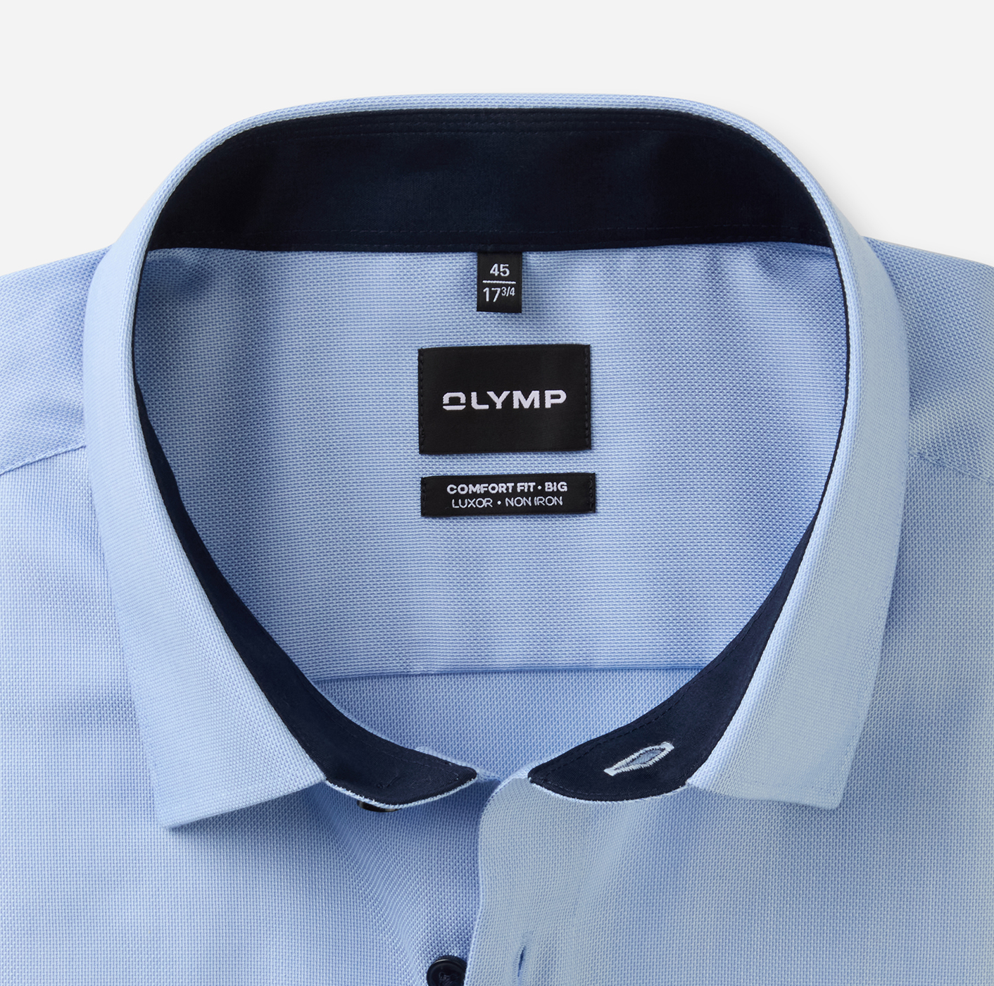 Hemd Herren Hellblau – OLYMP Luxor Comfort Fit Big, Detailansicht