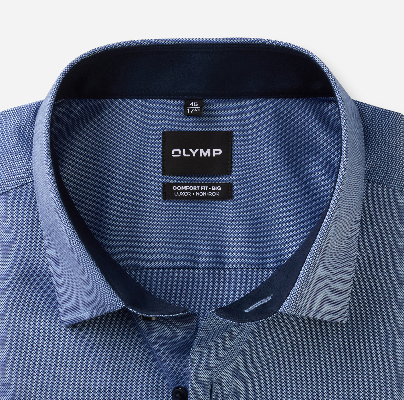 Hemd Herren Marine – OLYMP Luxor Comfort Fit Big, Detailansicht
