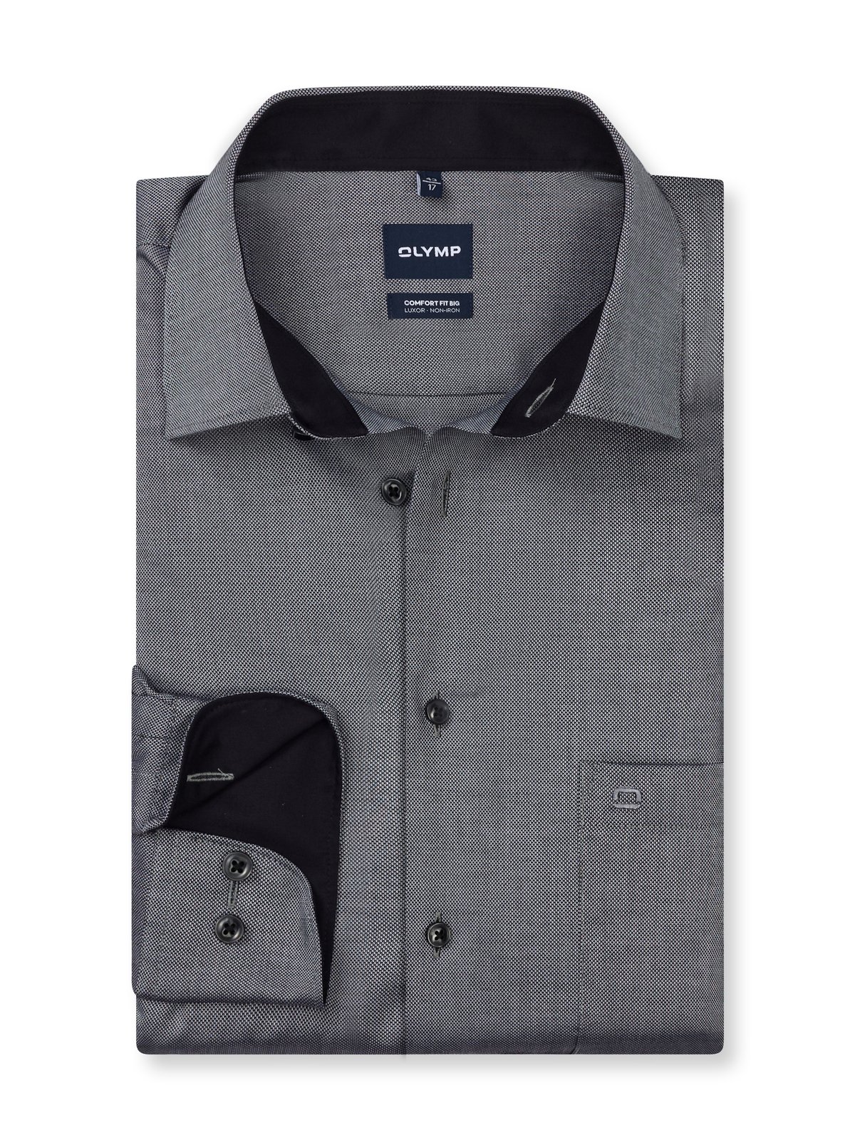Hemd Herren Schwarz – OLYMP Luxor Comfort Fit Big