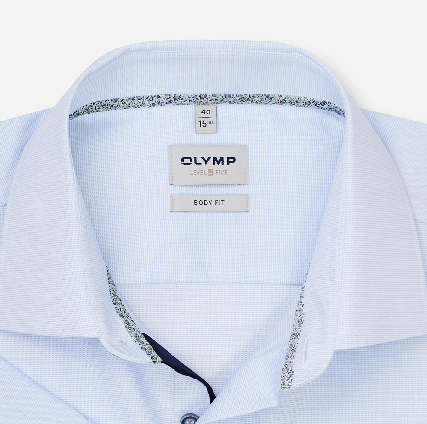 Hemd Herren Bleu – OLYMP Level Five 24/Seven Body Fit, Detailansicht