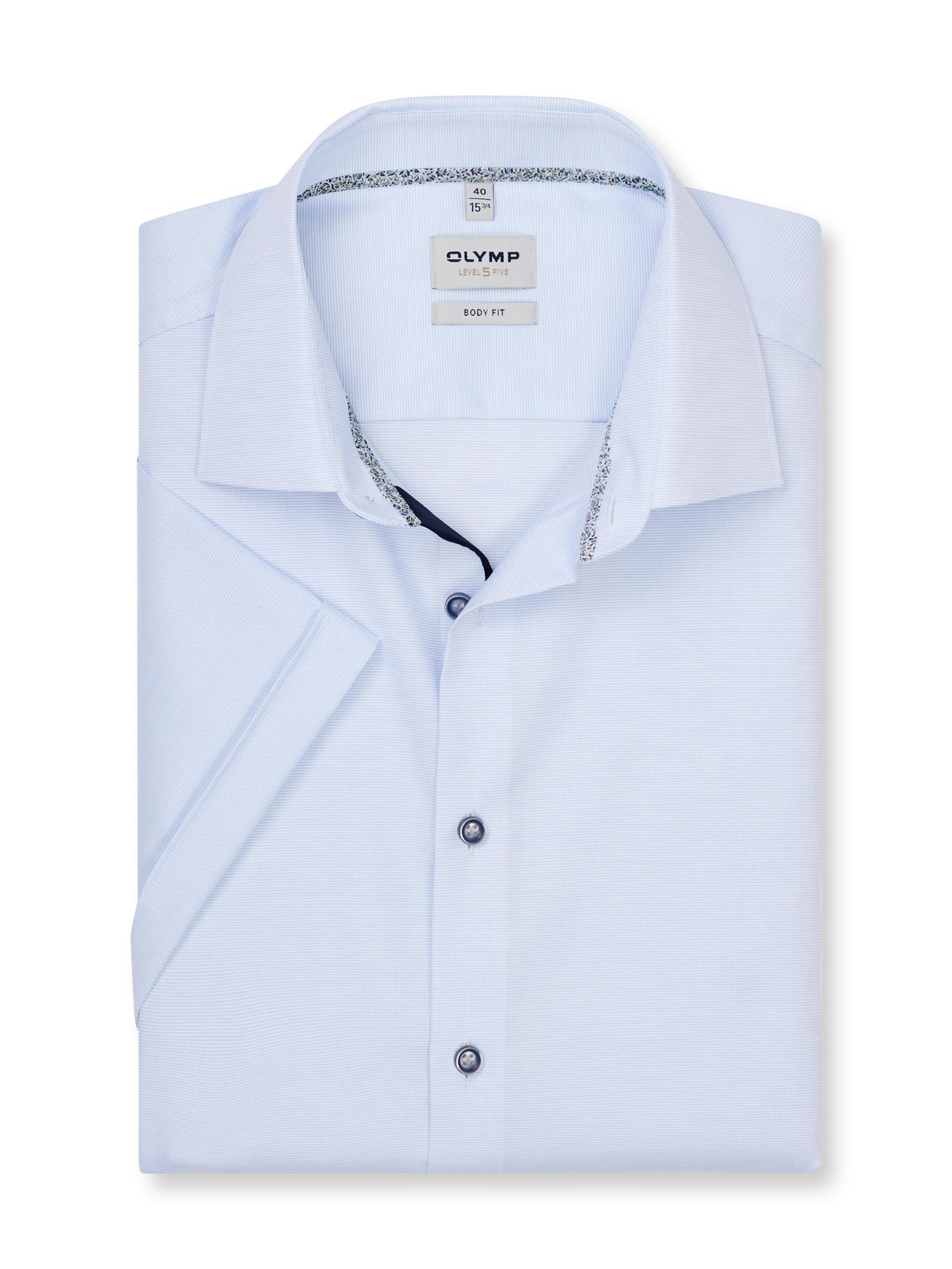 Hemd Herren Bleu – OLYMP Level Five 24/Seven Body Fit, Detailansicht