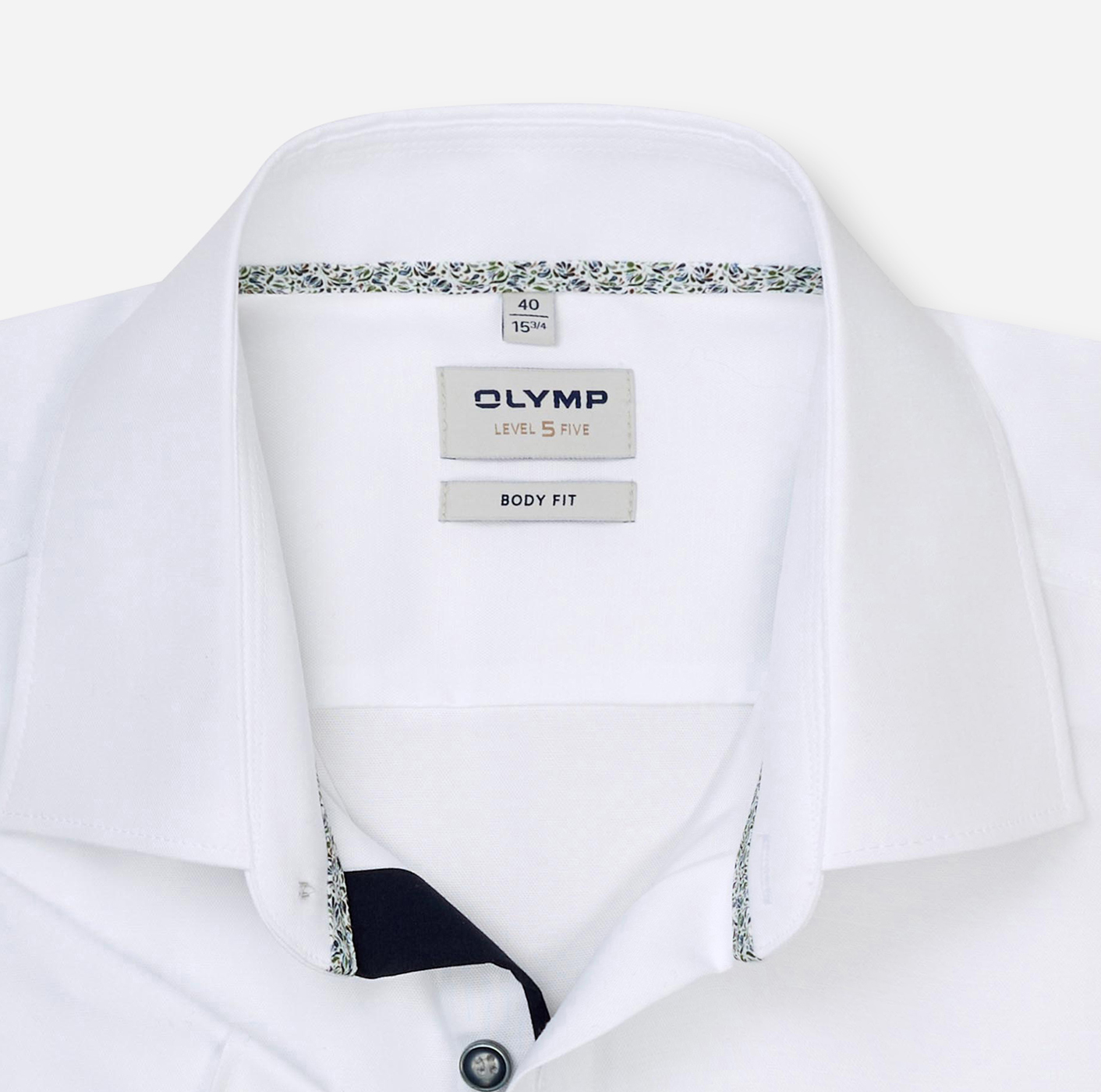 Hemd Herren Weiß – OLYMP Level Five 24/Seven Body Fit, Detailansicht