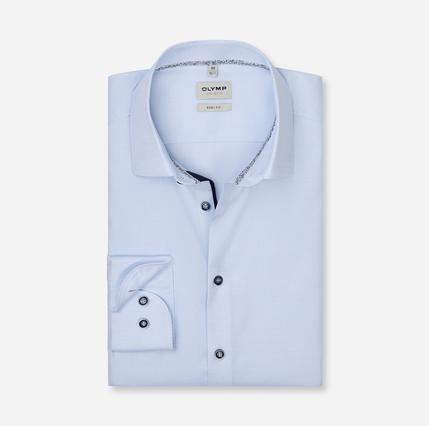 Hemd Herren Bleu – OLYMP Level Five Body Fit Extra langer Arm