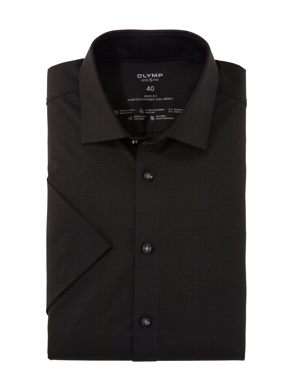 Hemd Herren Schwarz – OLYMP Level Five 24/Seven Body Fit