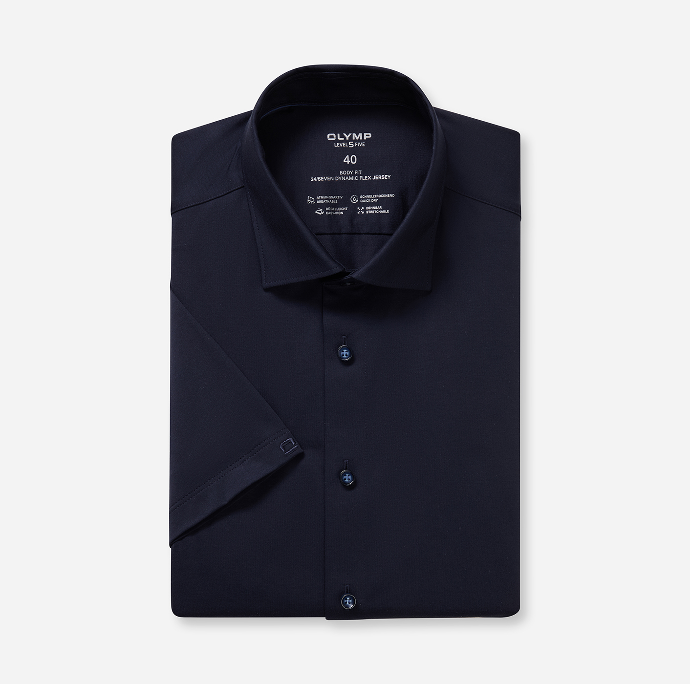 Hemd Herren Marine – OLYMP Level Five 24/Seven Body Fit