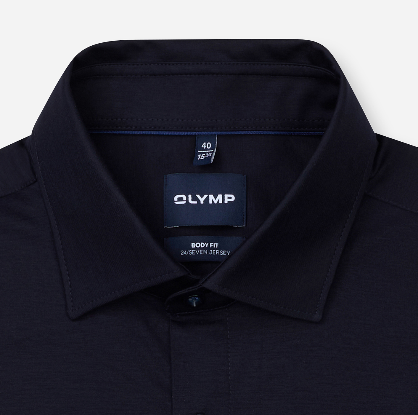 Hemd Herren Marine – OLYMP Level Five 24/Seven Body Fit Extra langer Arm, Detailansicht