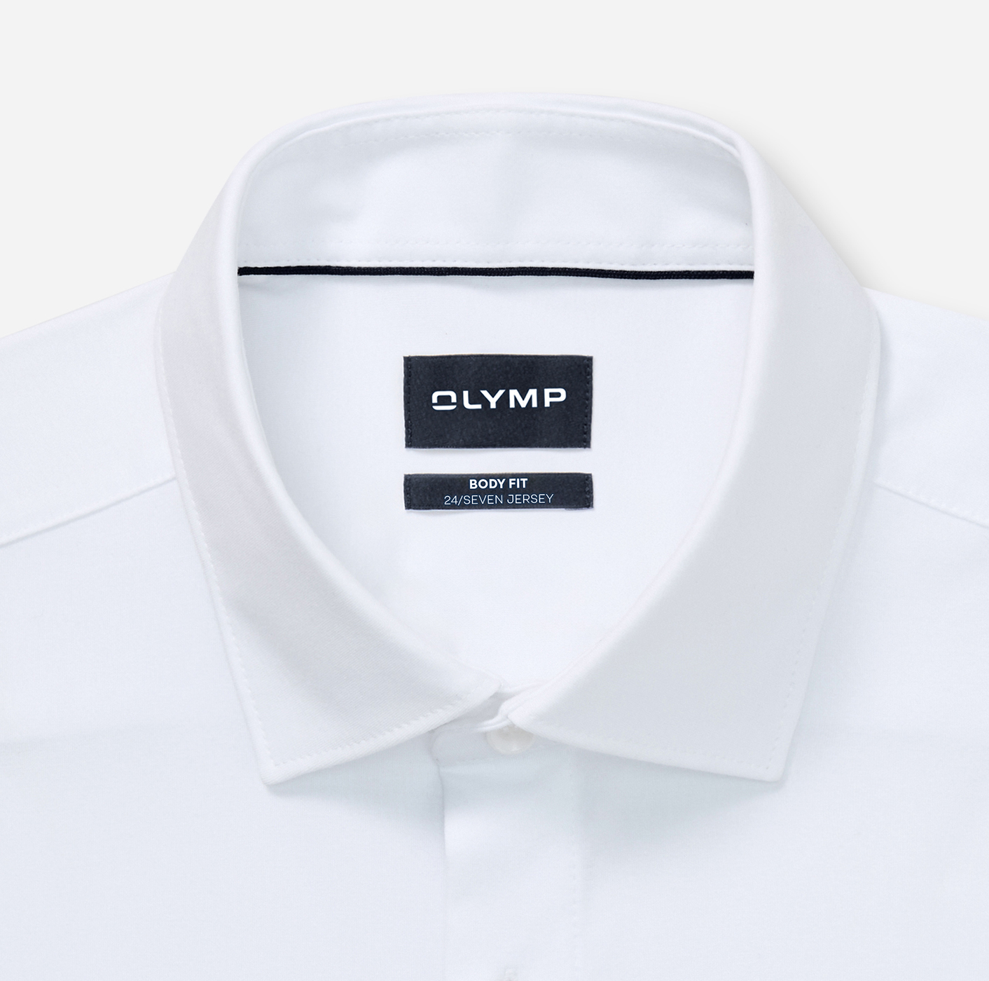 Hemd Herren Weiß – OLYMP Level Five 24/Seven Body Fit Extra langer Arm, Detailansicht