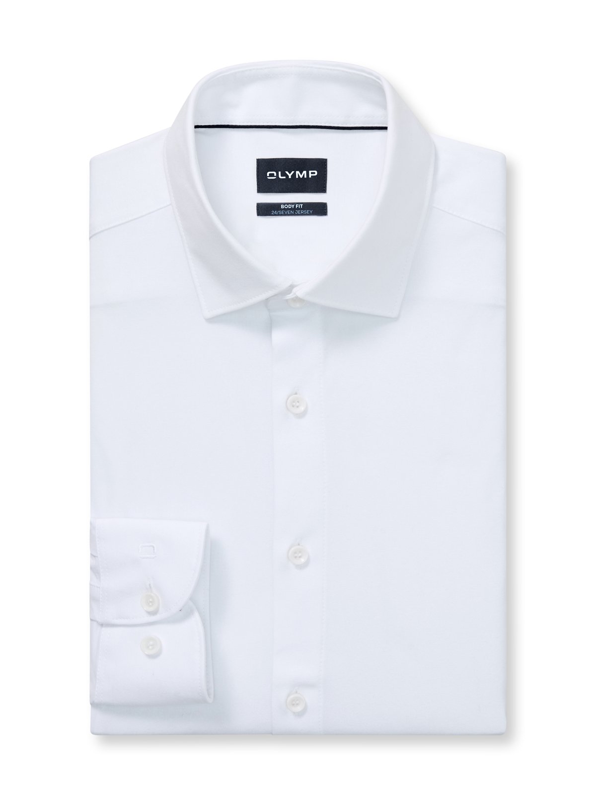 Hemd Herren Weiß – OLYMP Level Five 24/Seven Body Fit Extra langer Arm, Detailansicht