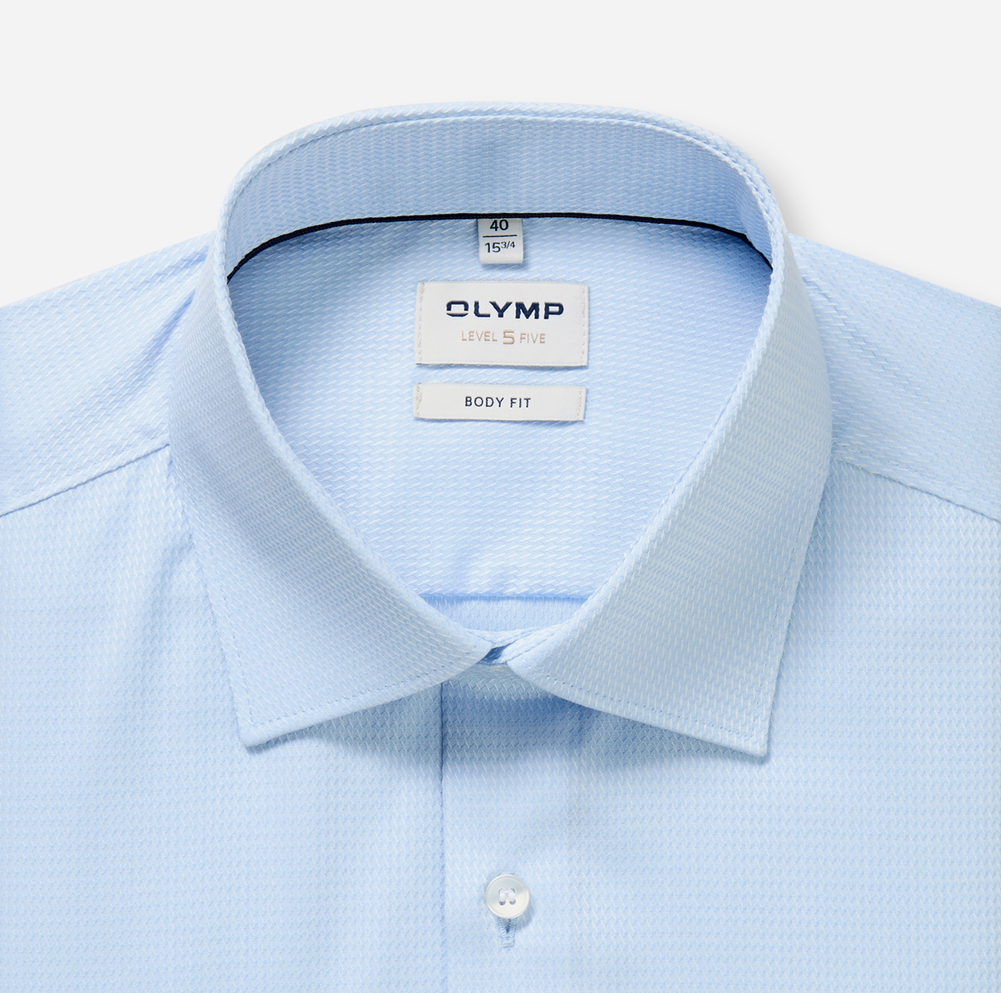 Hemd Herren Bleu – OLYMP Level Five Body Fit, Detailansicht