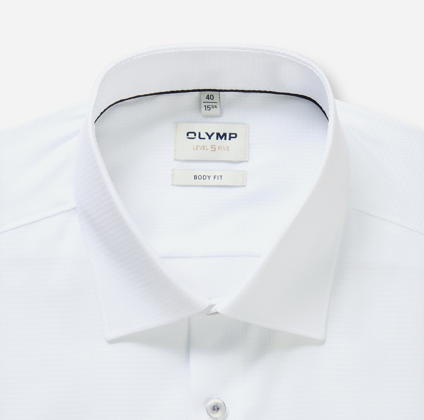 Hemd Herren Weiß – OLYMP Level Five Body Fit, Detailansicht