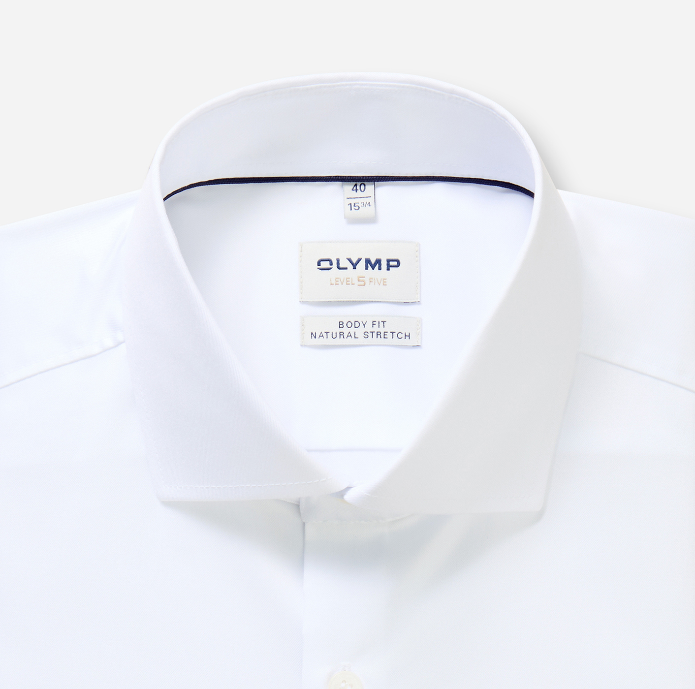 Hemd Herren Weiß – OLYMP Level Five Body Fit, Detailansicht