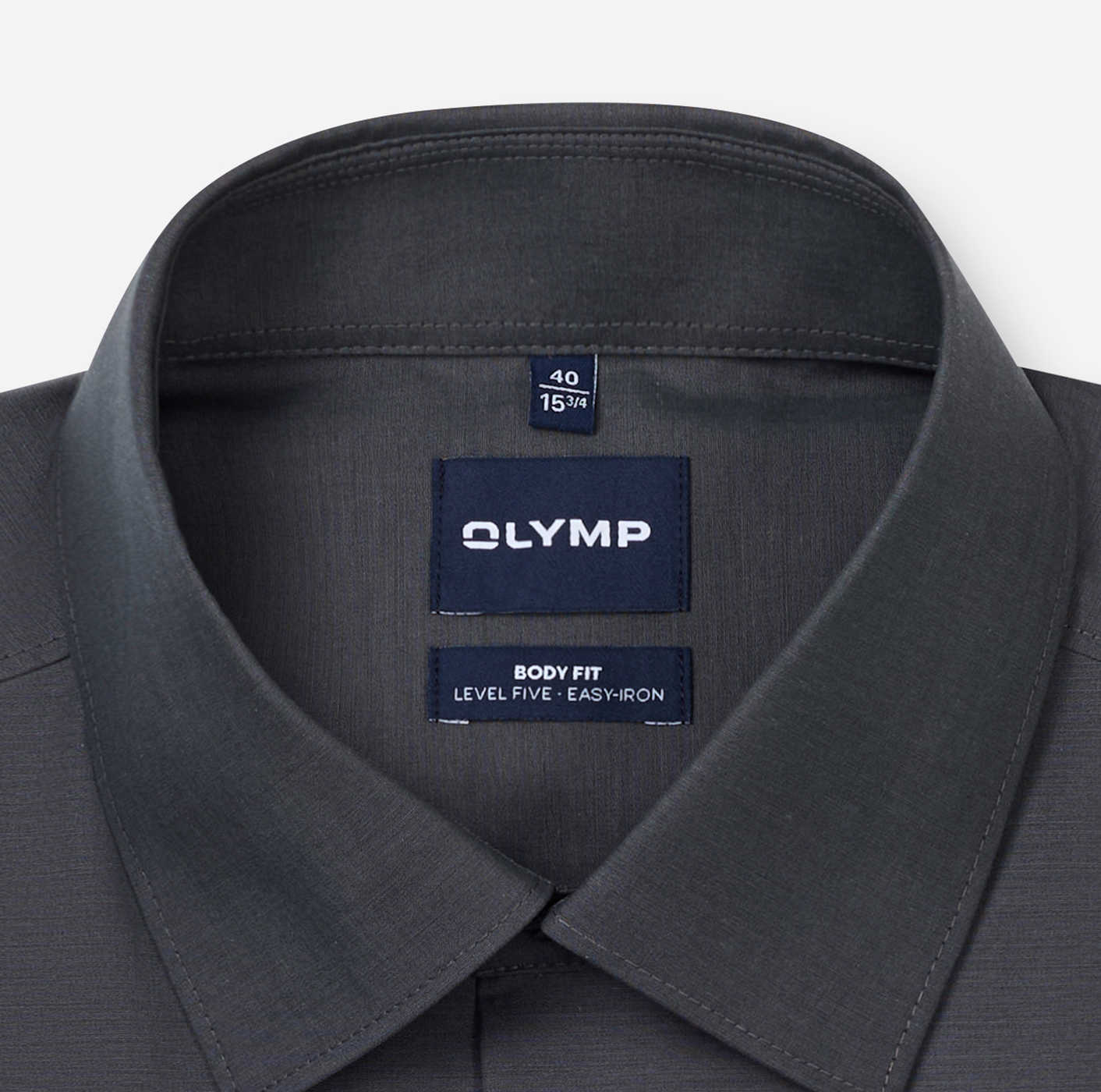 Hemd Herren Anthrazit – OLYMP Level Five Body Fit, Detailansicht