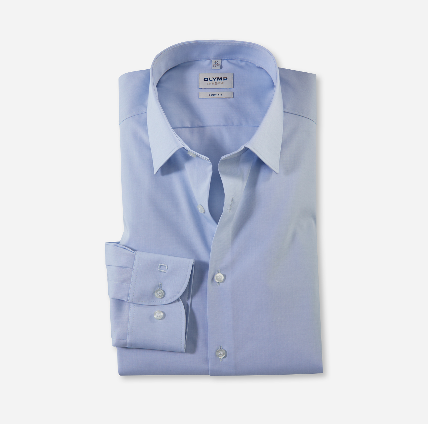Hemd Herren Hellblau – OLYMP Level Five Body Fit, Detailansicht