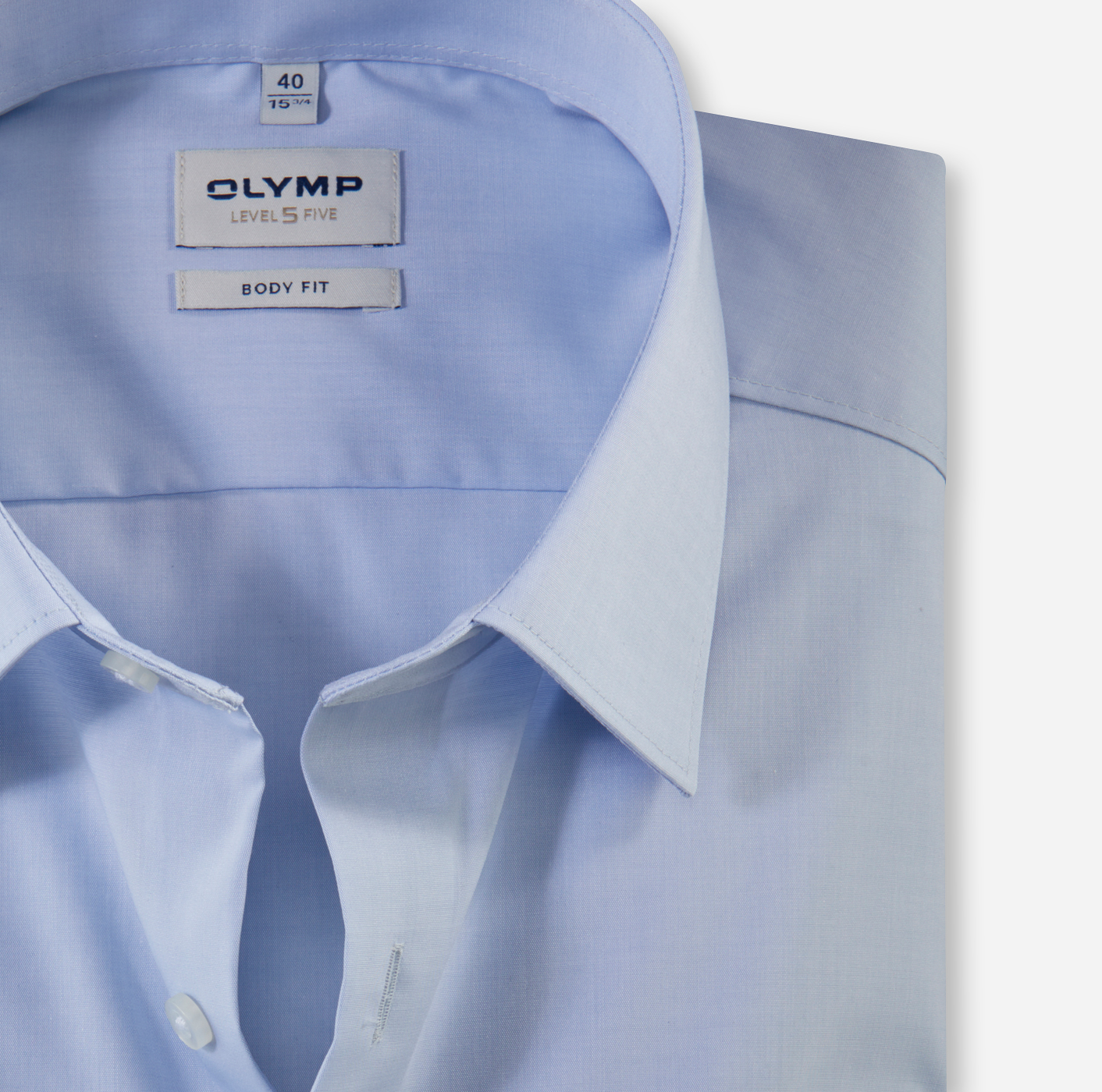 Hemd Herren Hellblau – OLYMP Level Five Body Fit, Detailansicht