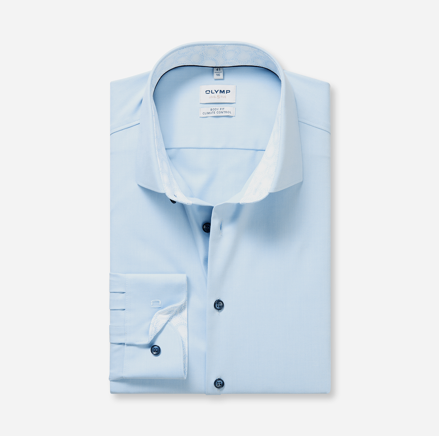 Hemd Herren Bleu – OLYMP Level Five 24/Seven Body Fit