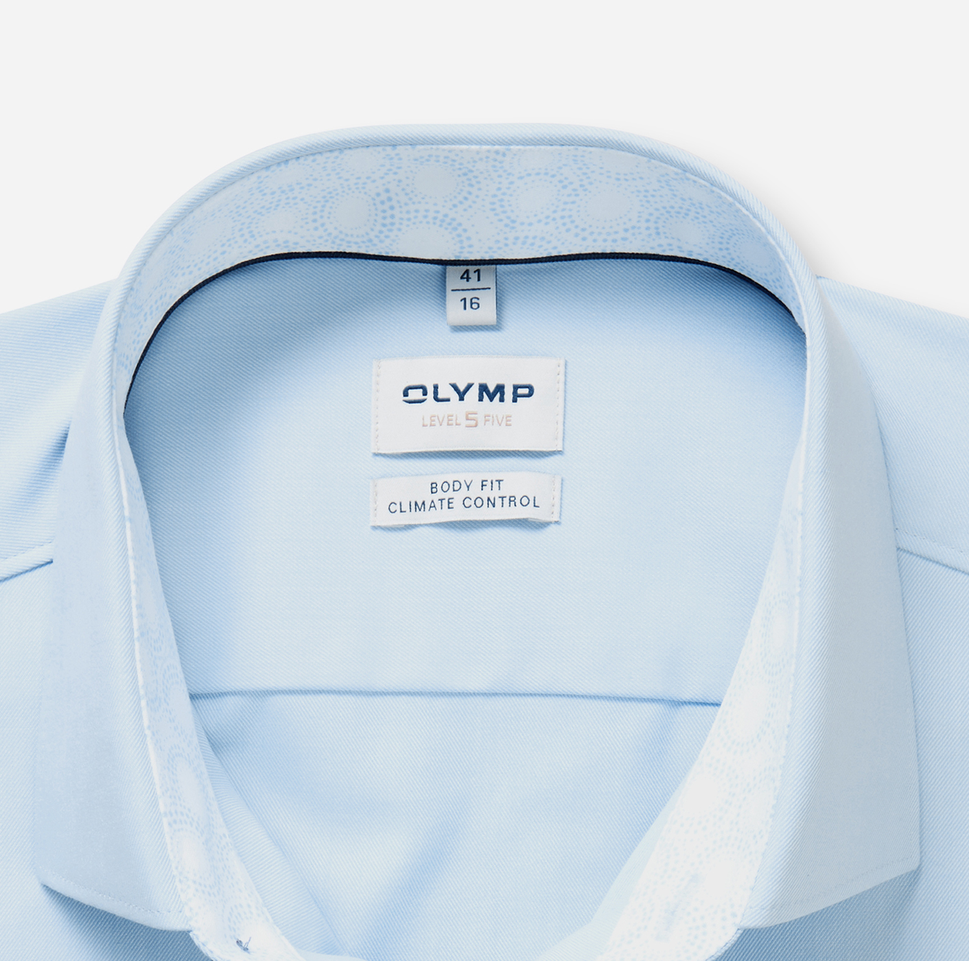 Hemd Herren Bleu – OLYMP Level Five 24/Seven Body Fit, Detailansicht