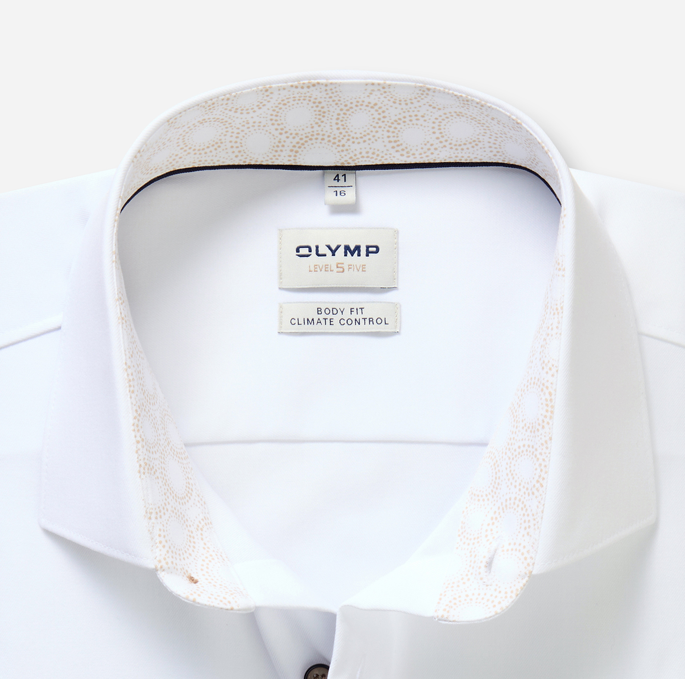 Hemd Herren Weiß – OLYMP Level Five 24/Seven Body Fit, Detailansicht