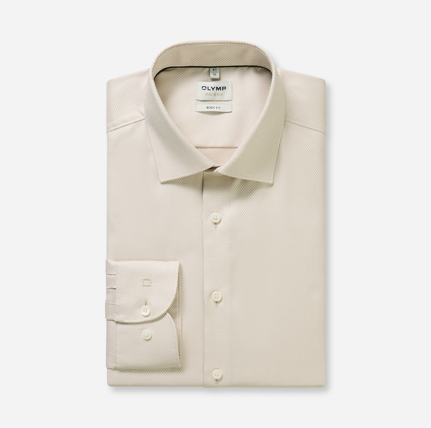 Hemd Herren Beige – OLYMP Level Five Body Fit
