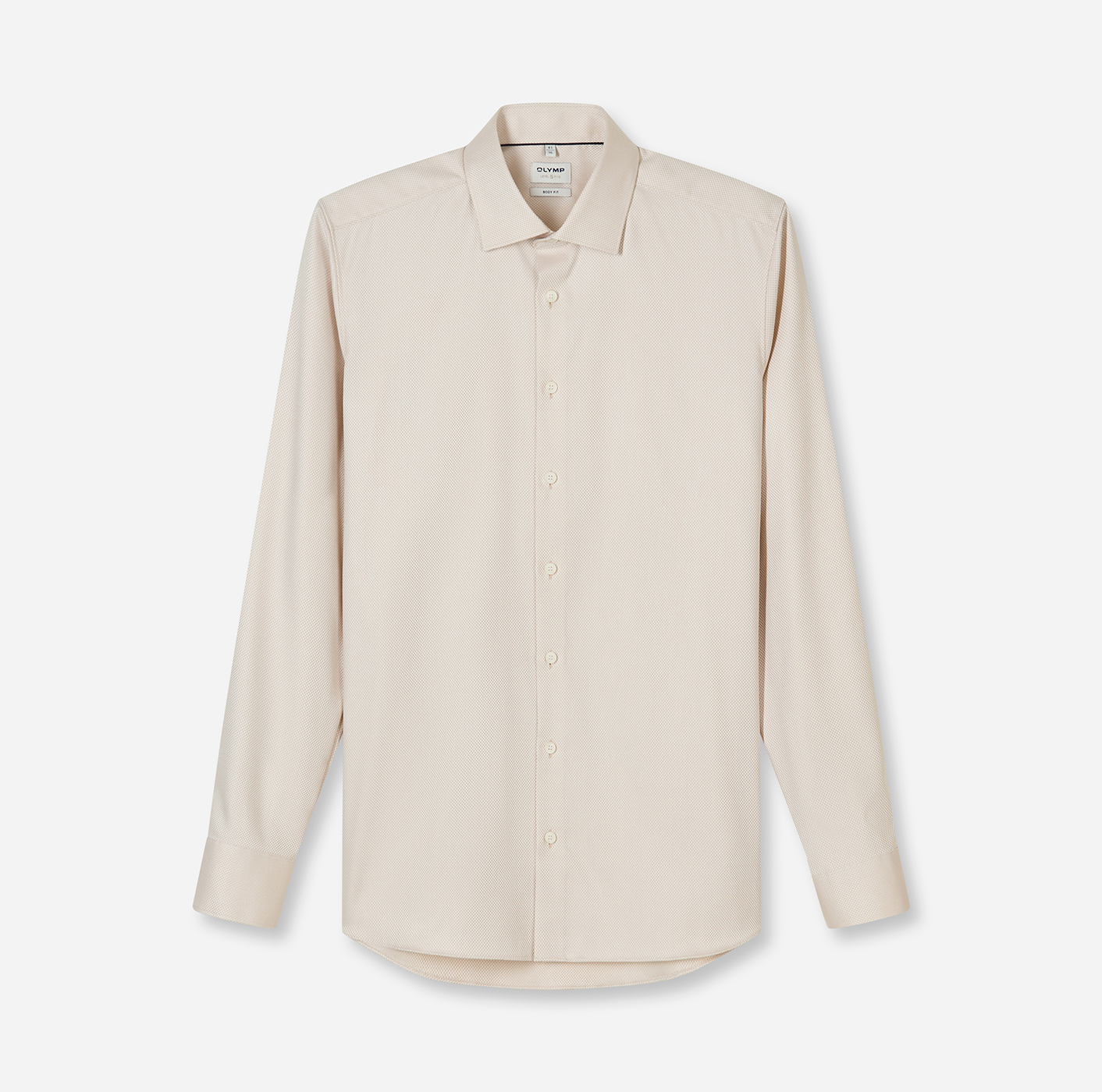 Hemd Herren Beige – OLYMP Level Five Body Fit, Detailansicht