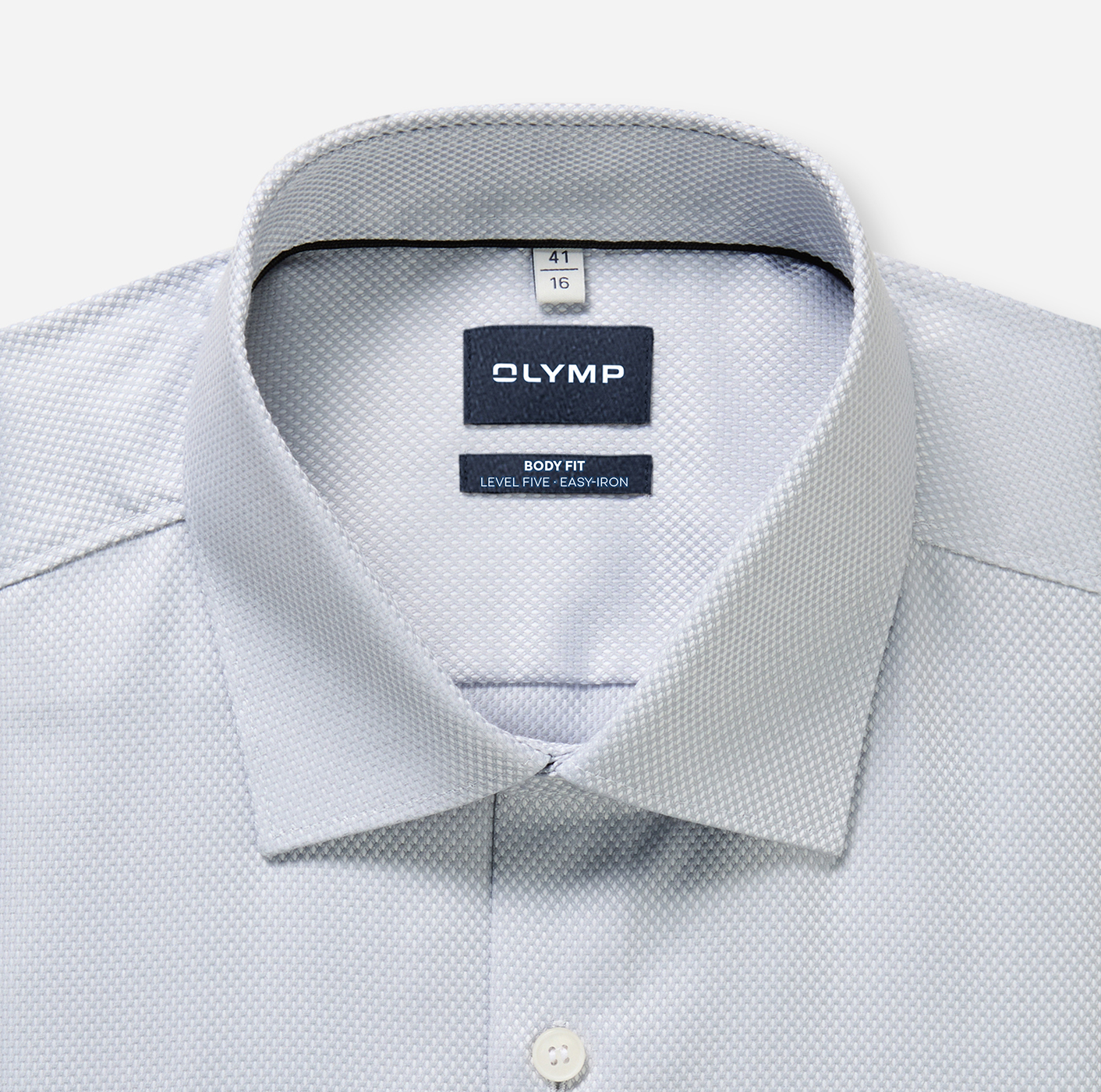 Hemd Herren Silbergrau – OLYMP Level Five Body Fit, Detailansicht