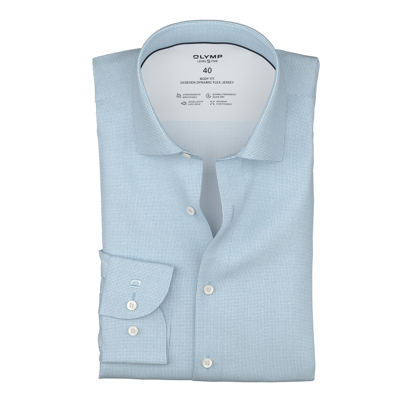 Hemd Herren Bleu – OLYMP Level Five 24/Seven Body Fit