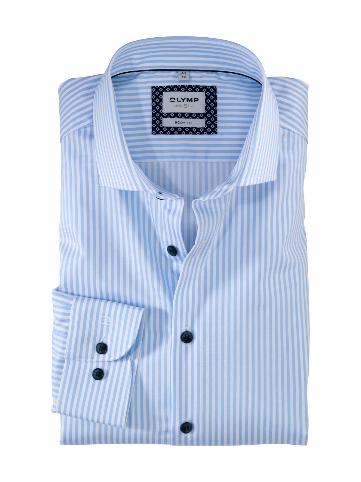 Hemd Herren Bleu – OLYMP Level Five Body Fit Extra langer Arm