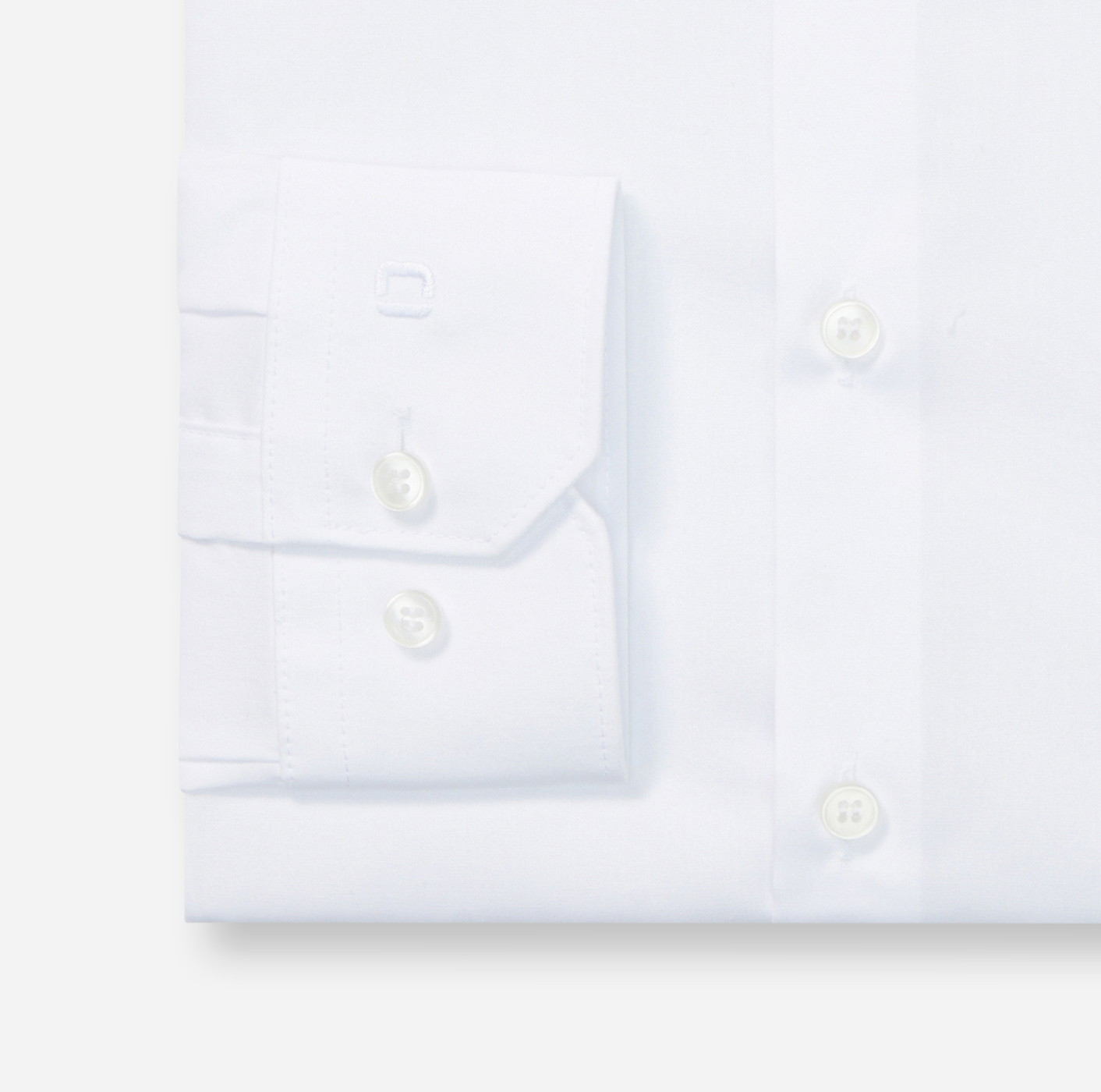 Hemd Herren Weiß – OLYMP No. Six Super Slim, Detailansicht