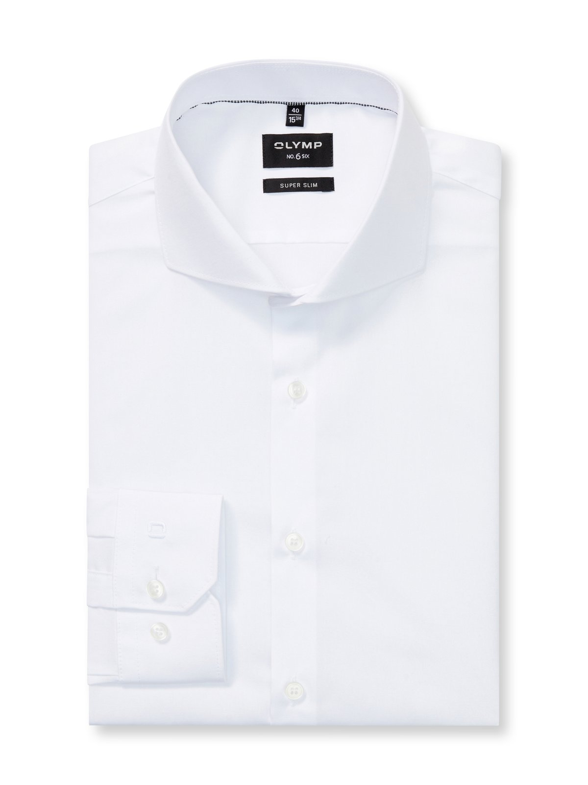 Hemd Herren Weiß – OLYMP No. Six Super Slim, Detailansicht