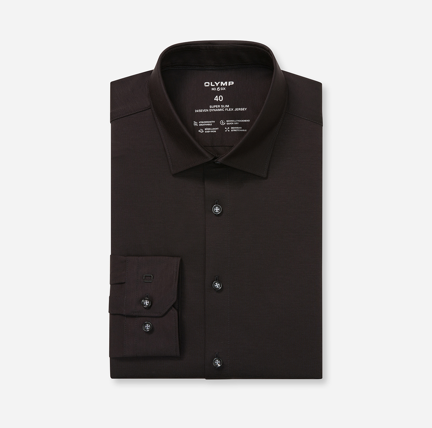 Hemd Herren Schwarz – OLYMP No. Six 24/Seven Super Slim