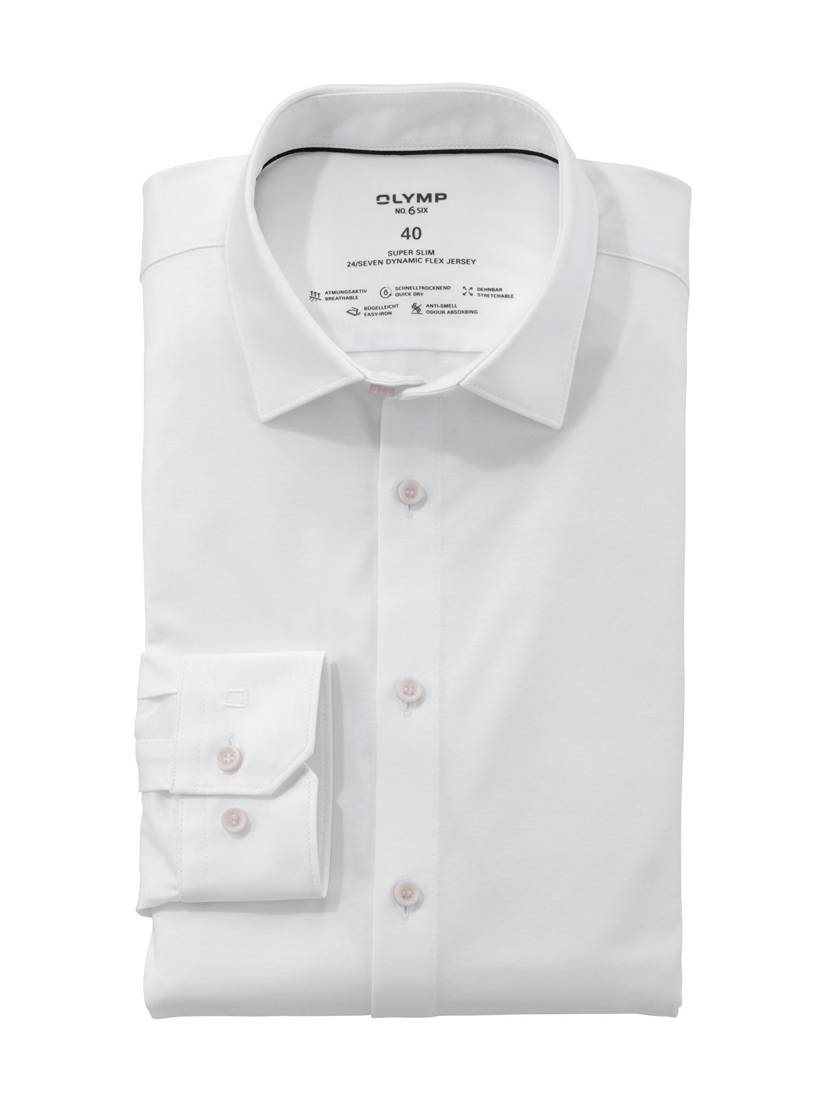 Hemd Herren Weiß – OLYMP No. Six 24/Seven Super Slim